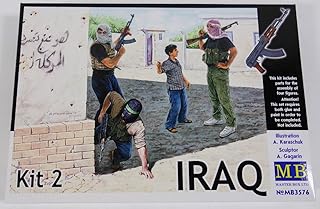 Master Box Insurgents with Guns and Civilian Iraq Set #2 (4) Figure Model Building Kits (1:35 Scale)