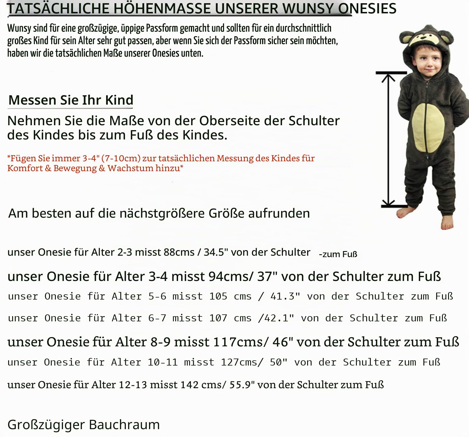 Tierkostüme Einteiler für Kinder Katze Kätzchen schwarz-weiß Fleece 2-13 Jahre