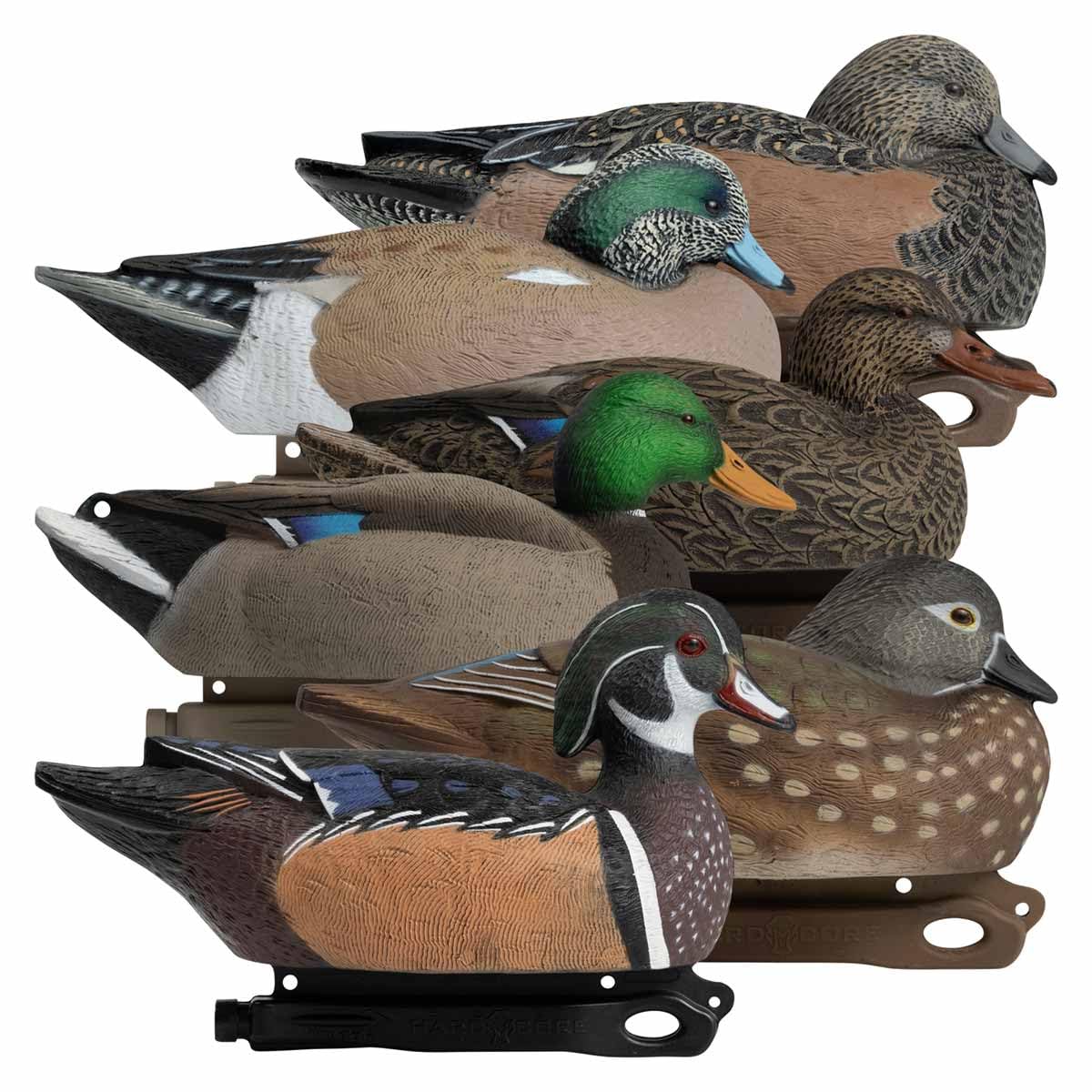 Hardcore Waterfowl Rugged Series Full Body Mallard Marsh Pack Hunting Decoys- 6 Pack