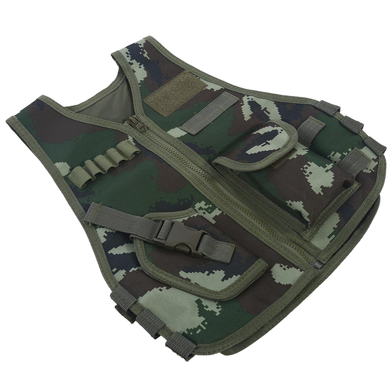 BROLEO Gilet de Chasse pour Enfant, Gilet à Encolure en V Durable et Résistant à l'usure, Enfants Réglables pour le Jeu de Chasse, Divertissement en Plein Air (L)