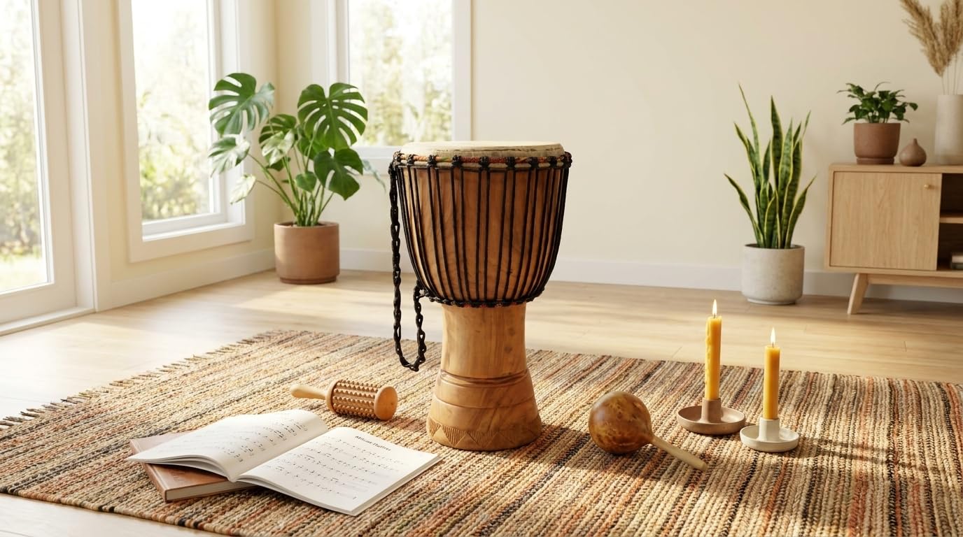 Kamballa 838000 Djembe env. 45cm x 25cm pré-accordé