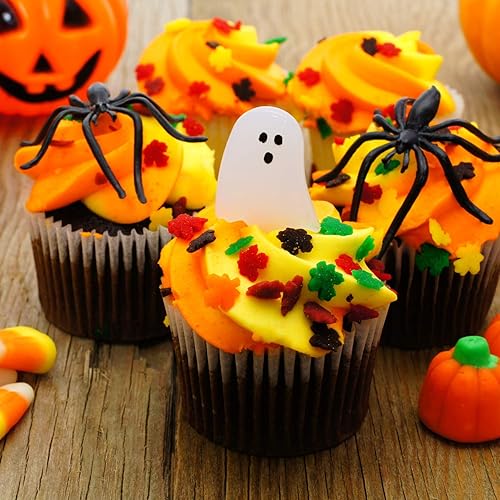 Miniatura 6 de JOVITEC 500 decoraciones de araña de Halloween, arañas de plástico falsas negras, recuerdos de fiesta para fiestas de disfraces, carnavales,