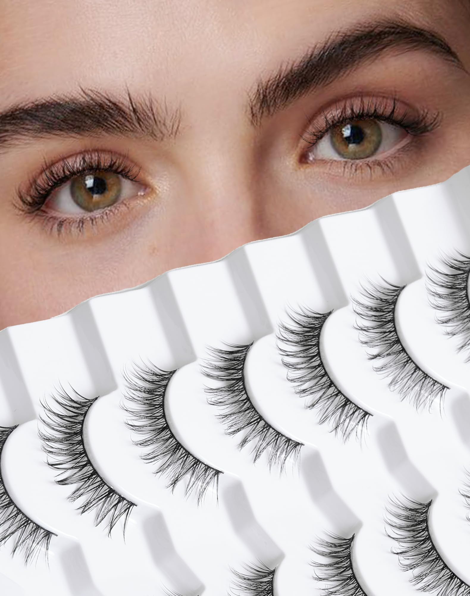 lashes natural look, Lash natural wispy eyelashes, Frihappy false eyelashes, Wispy Strips, Faux Mink Lashes, black band lashes, pestañas postizas naturales, 7 pairs, Frihappy 2024 lashes #Aquarius