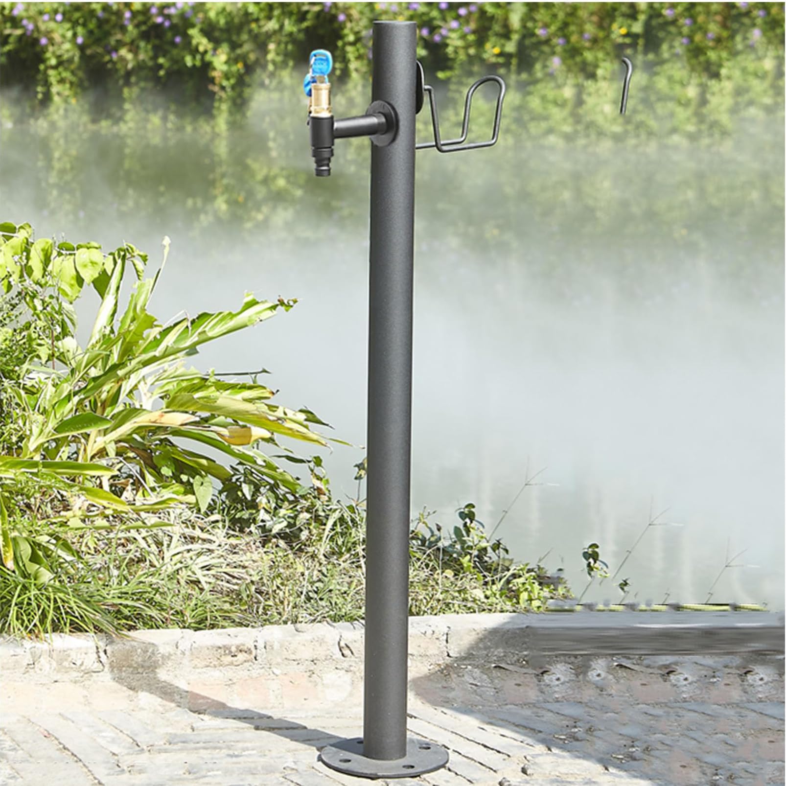 WOTZOV Freestanding Garden Water Column With Faucet, Floor Mounted Water Tap, Freestanding Hose Stand, Vertical Garden Water Column, Fountain For A Beautiful Garden Space，B 13CM×86CM