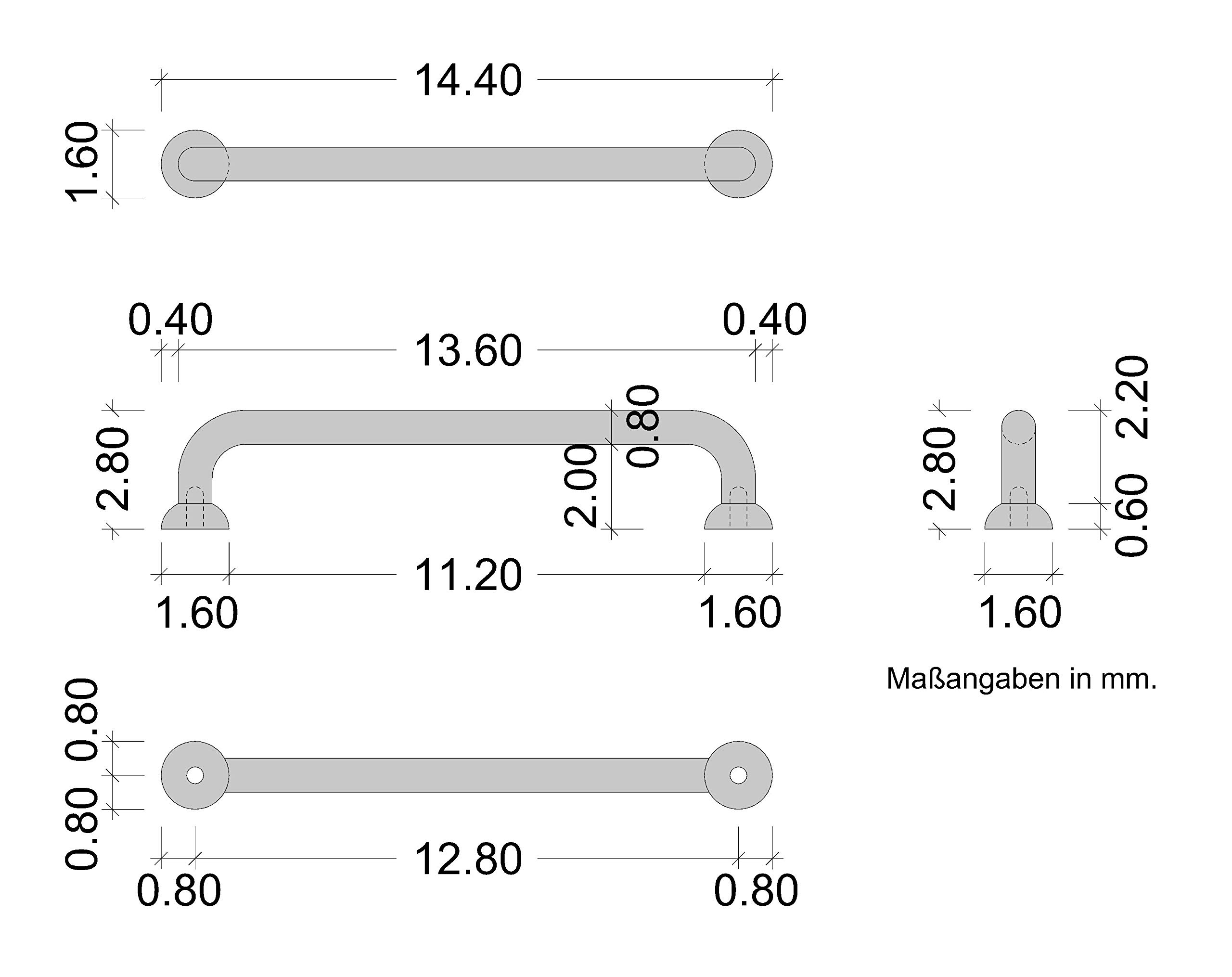 Gedotec Schrankgriff Küche Bogengriff Vintage 128 mm Möbelgriff Antik für Möbel & Kommoden - Megan | Schubladengriff weiß im Landhaus-Stil | Türgriff Schranktür | 10 Stück - Küchengriff mit Schrauben