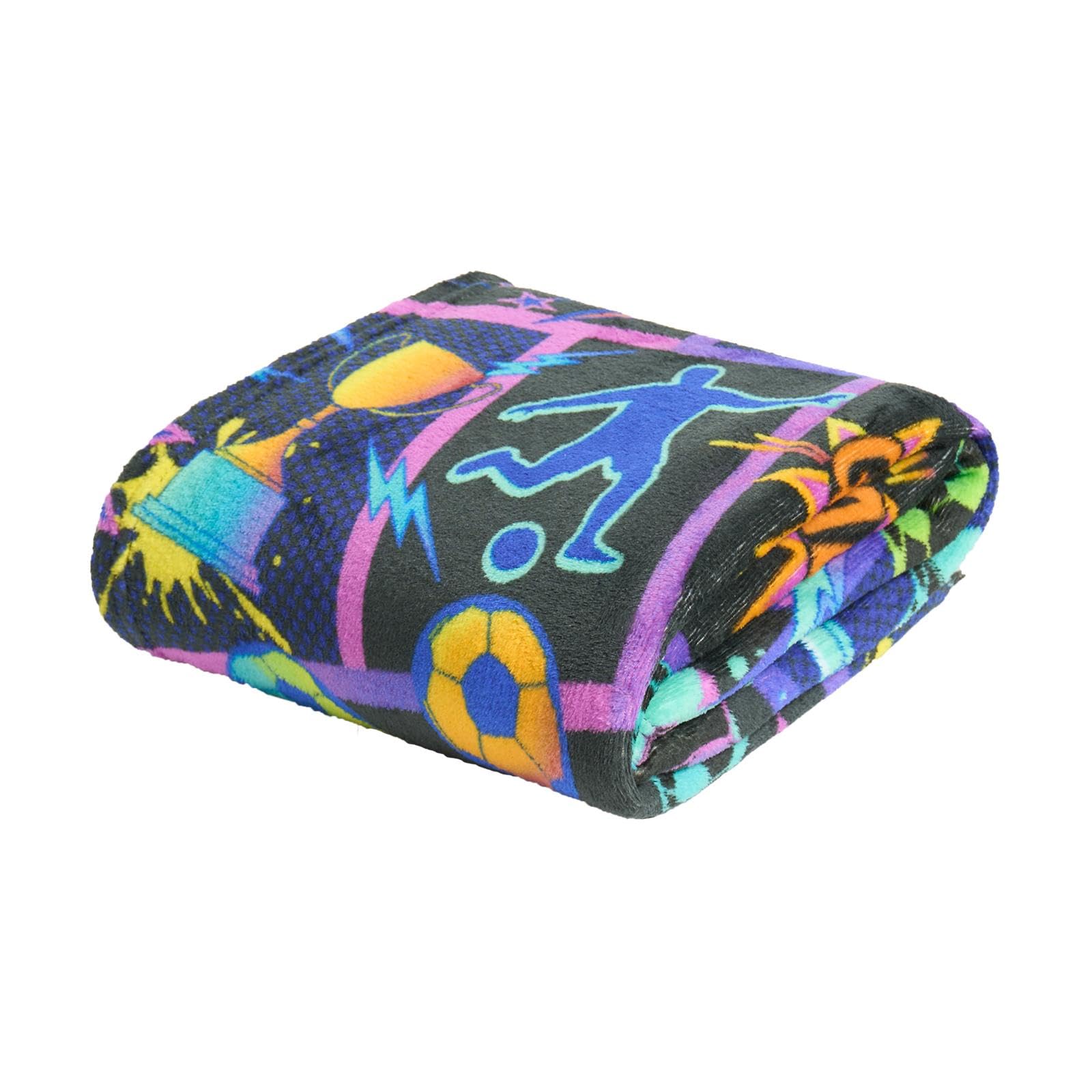 Ohs Comic Football Flannel Fleece Throw Blanket Soft Bedspread from B&Q