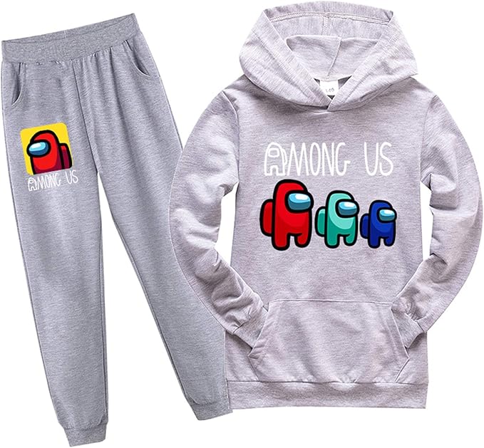 Among us Boy Clothing Sets Game Printed Long Sleeve Tops and Pants Kids