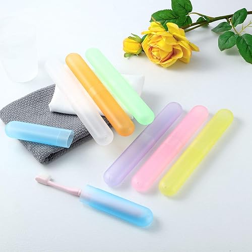 Miniatura 5 de Boao 20 piezas de estuche de viaje para cepillos de dientes, almacenamiento portátil para cepillos de dientes, estuche de lápices de aula para