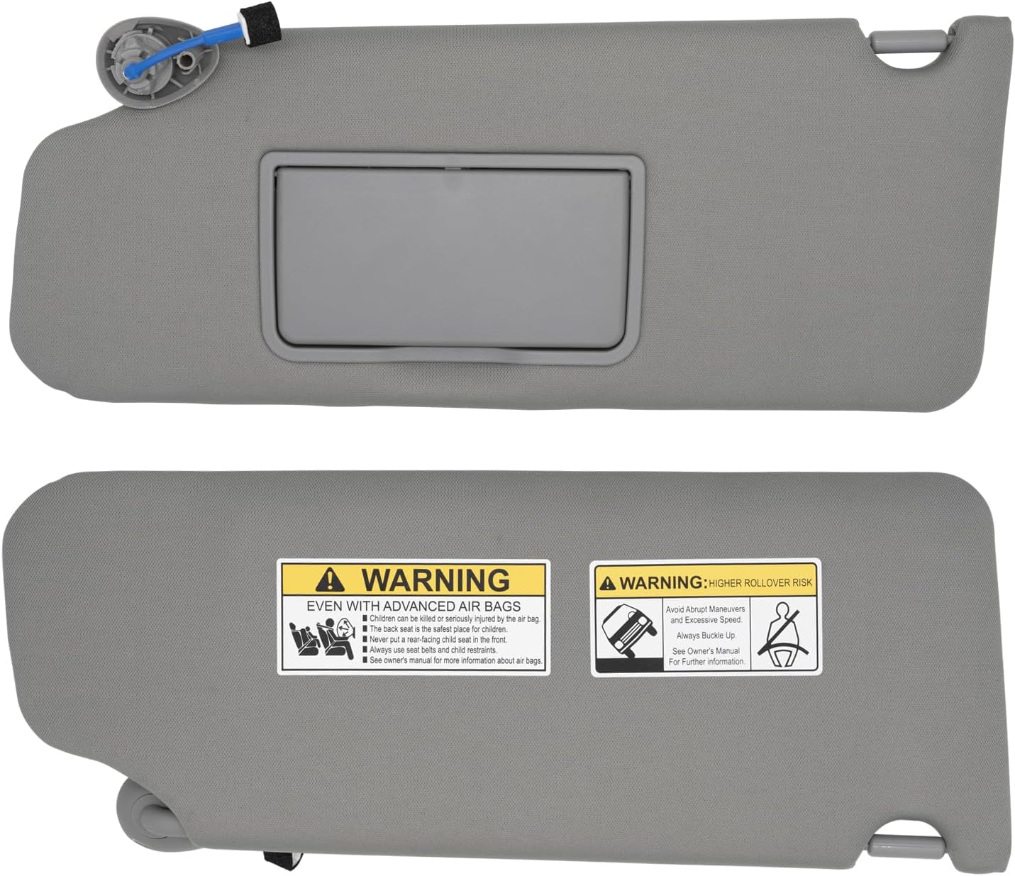 NHILES Driver Left Side Sun Visor Replacement Fits for Honda Pilot 2009-2015 Sunshade 83280-SZA-A01ZA Color Gray