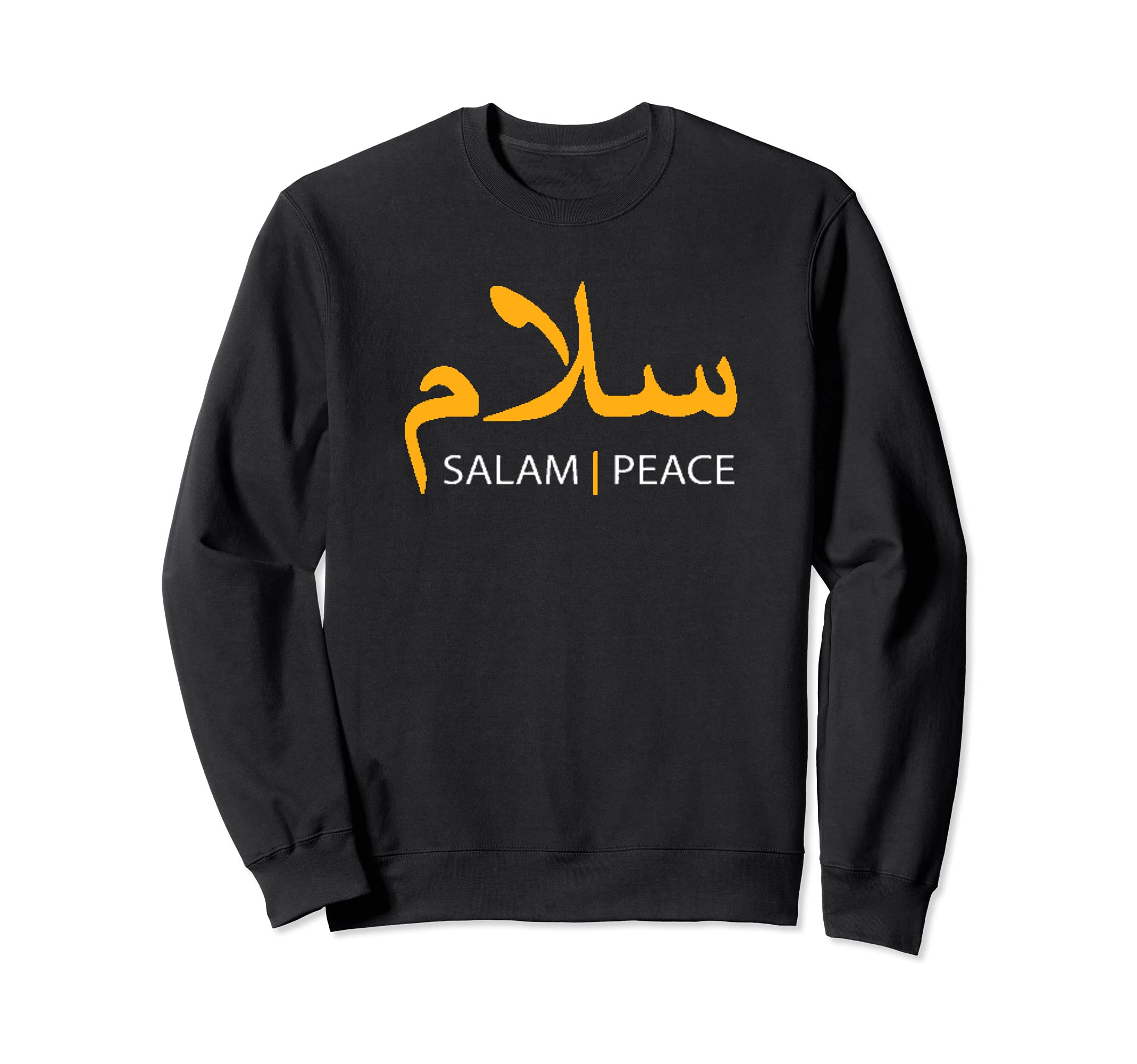 Salam Peace Arabic Calligraphy Sweatshirt, Black