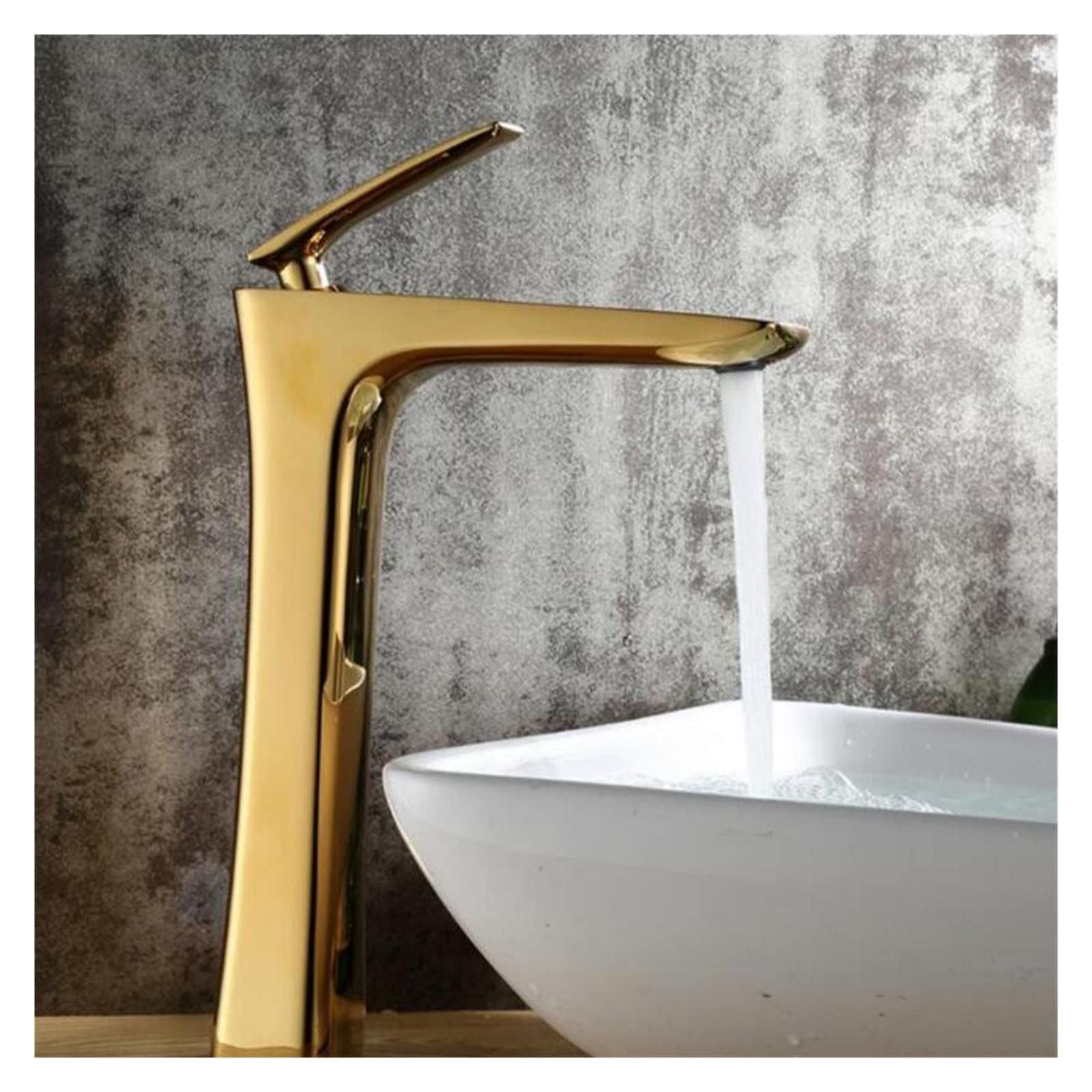 Grifo de lavabo mezclador monomando cromado en latón resistente para agua fría y caliente