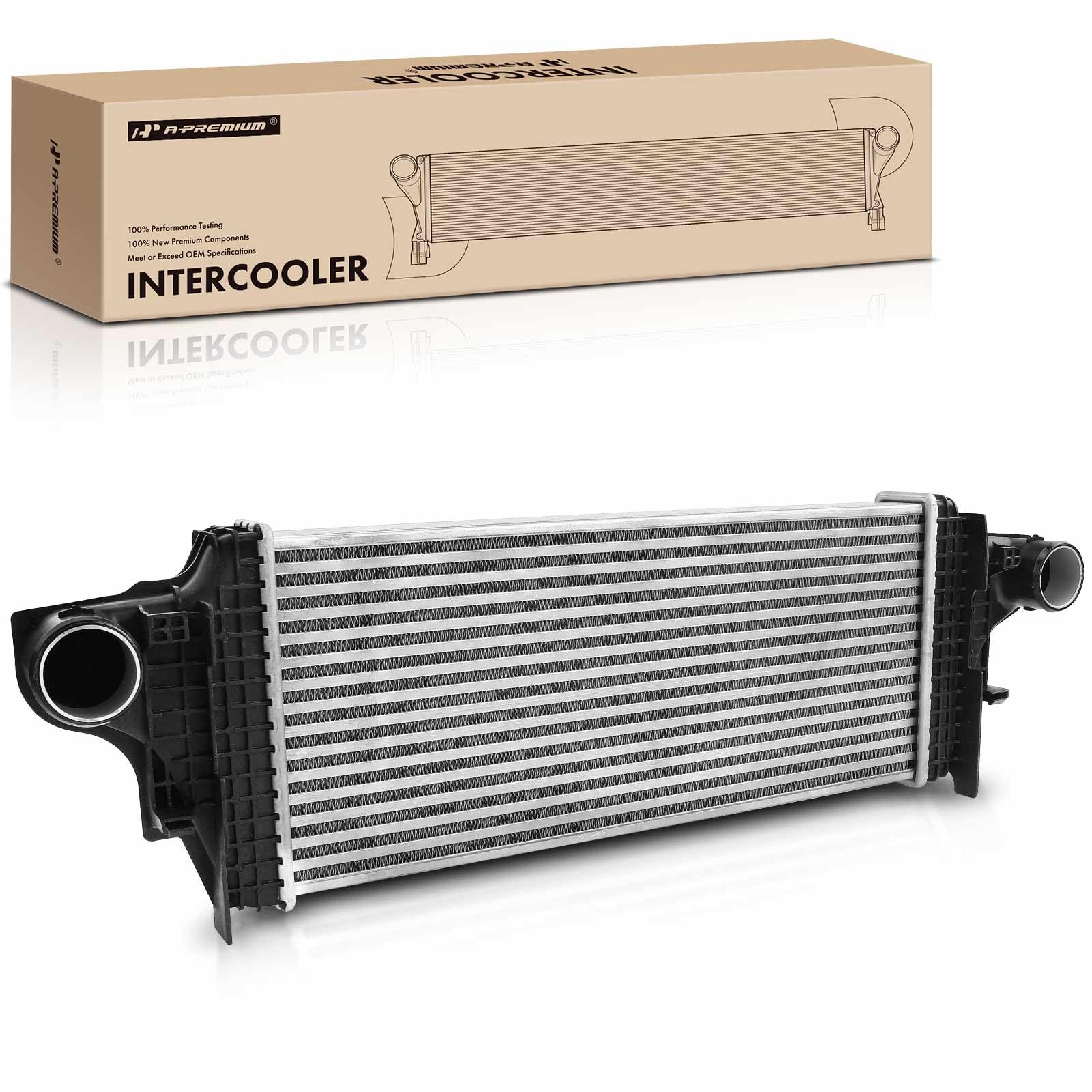 A-Premium Turbocharger Intercooler Compatible with Mercedes-Benz ML320 R320 2007-2009 3.0L, R350 2010-2013 3.0L, Front Side, with Automatic Trans,