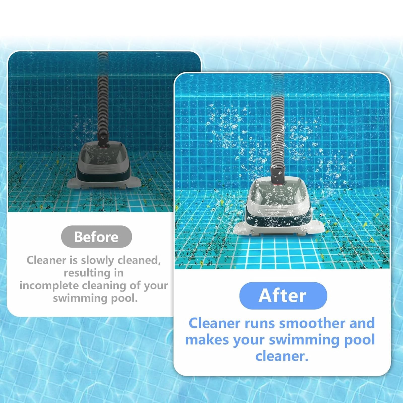 Juego de rodamientos de repuesto con textura en A y combo para kit de aspiradora de piscina