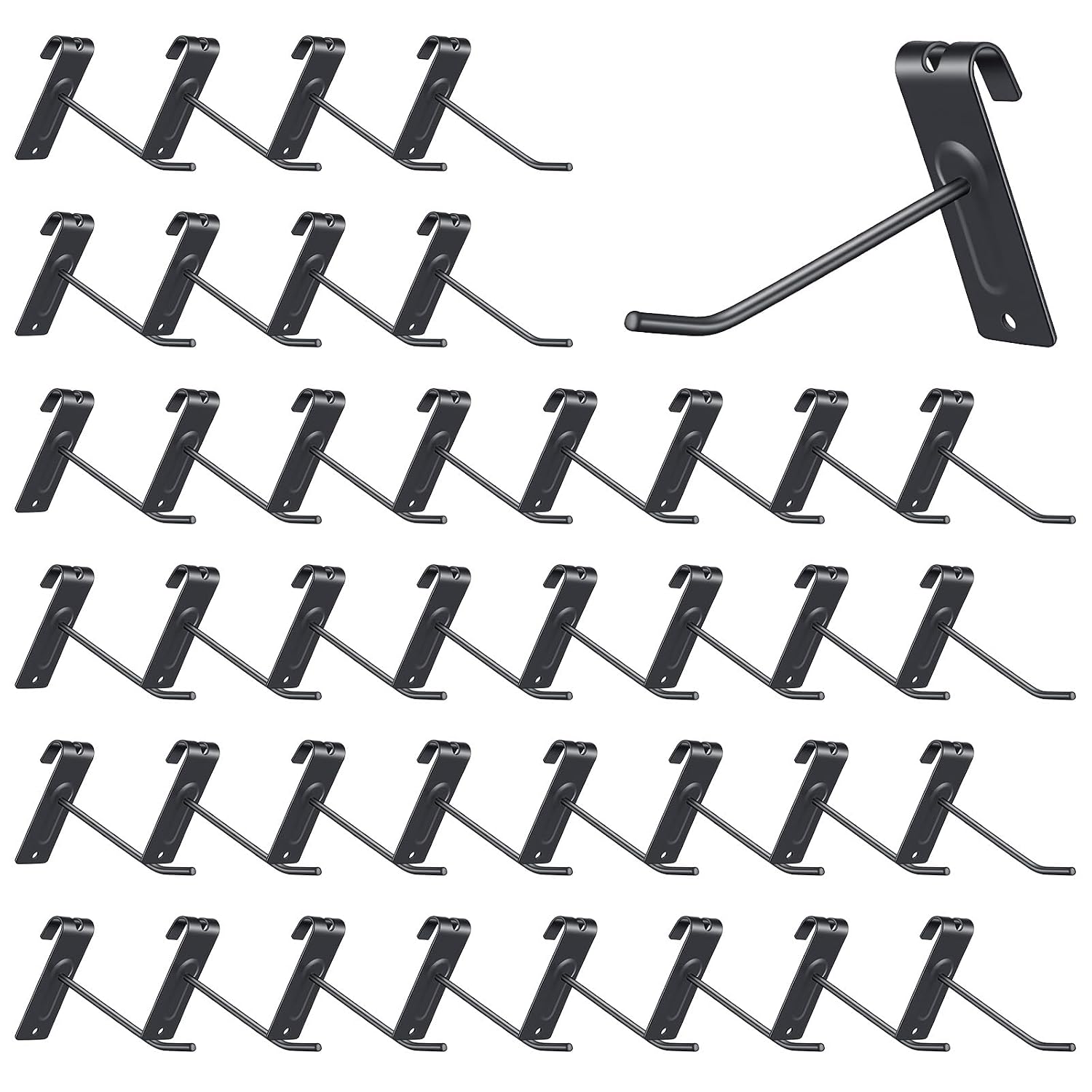 40 Pcs 4 Inch Gridwall Hooks, Display Hooks for Grid Wall Panel, Metal Grid Panel Hanging Hook for Retail Home Workspace Organization Display Storage Gridwall Accessories