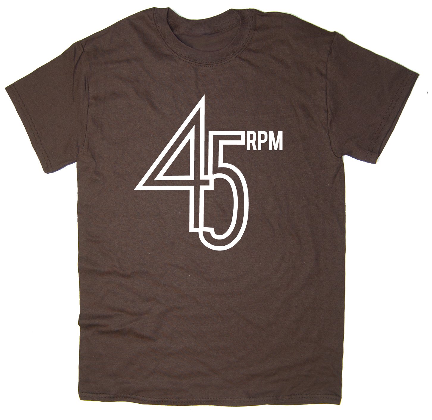 Rocket Fuel Men's Brown '45 Rpm' Funny Printed T-Shirt - Xxl