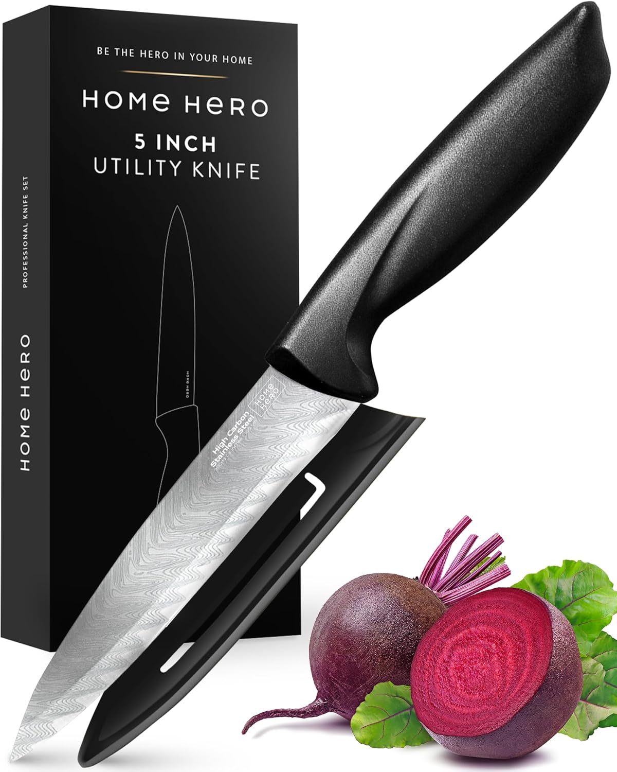 Home Hero Chef Knife, Santoku Knife, Utility Knife, Paring