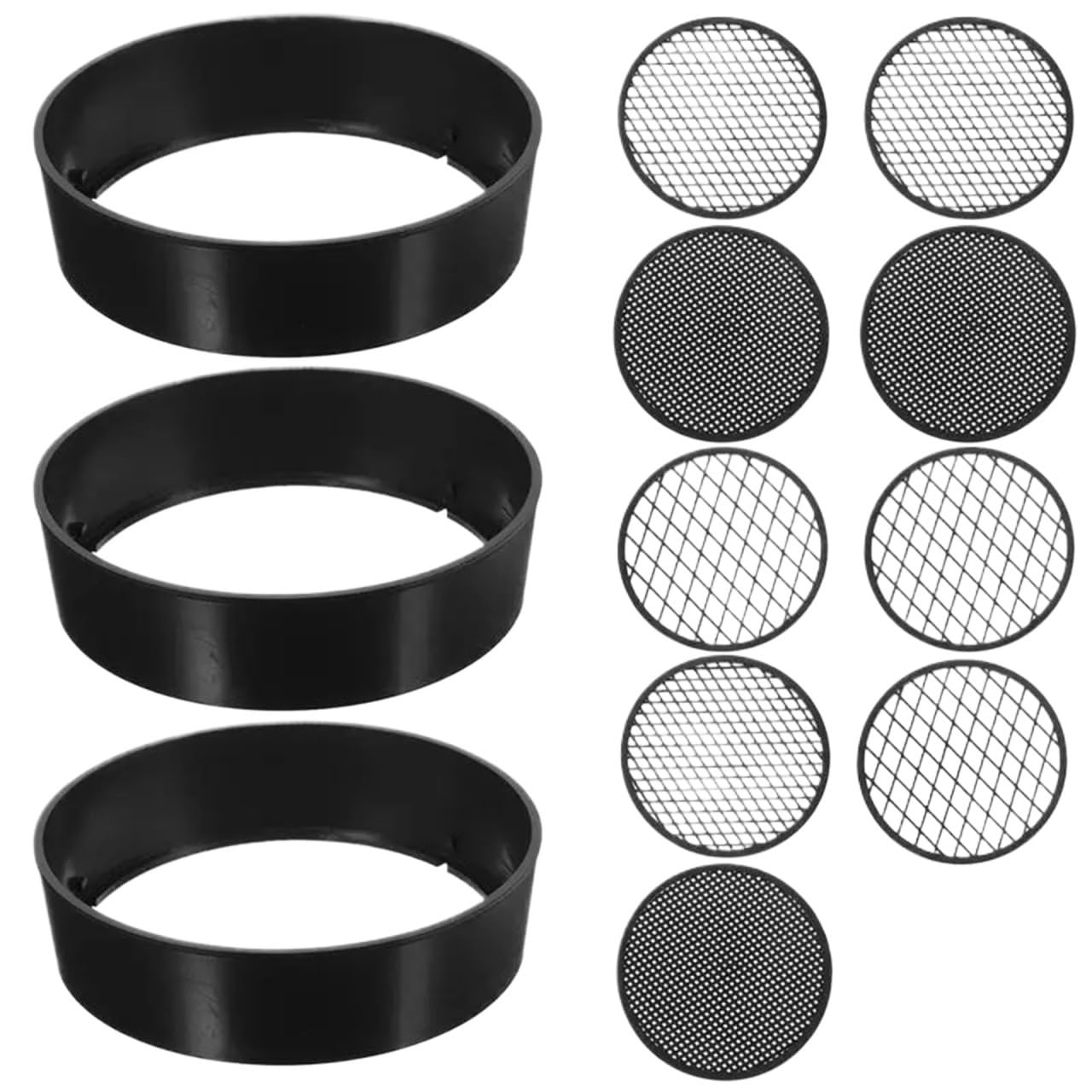 Sito ogrodowe Sito do gleby 3 sztuk/zestaw Instrukcja Plastikowa miska do przesiewania Klasyfikator Sitko Siatka Ogrodnictwo Filtr do sadzenia
