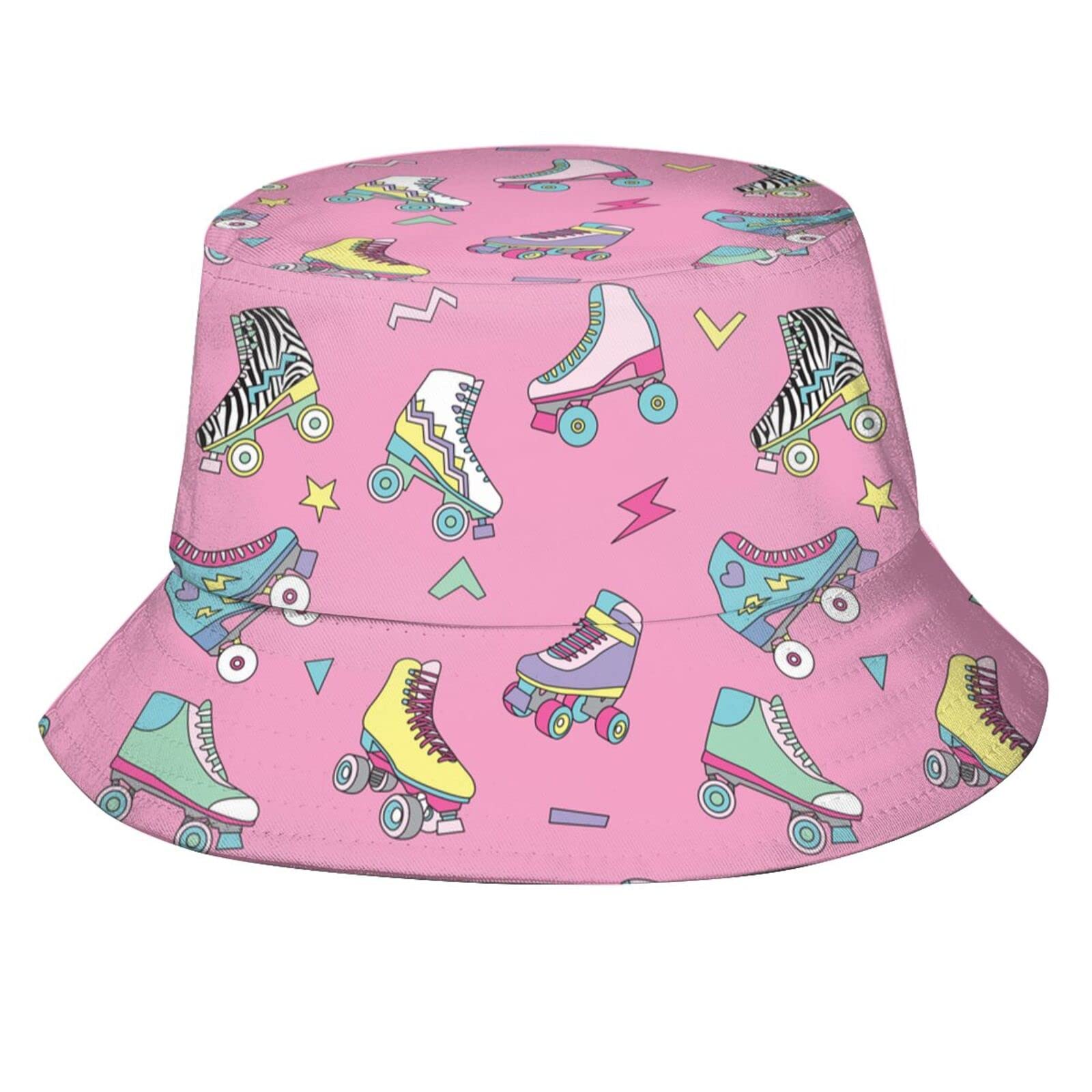 AOOEDM Roller Skate Outdoor Sun Fisherman's hat Bucket Caps Breathable Beach Hats for Men Women