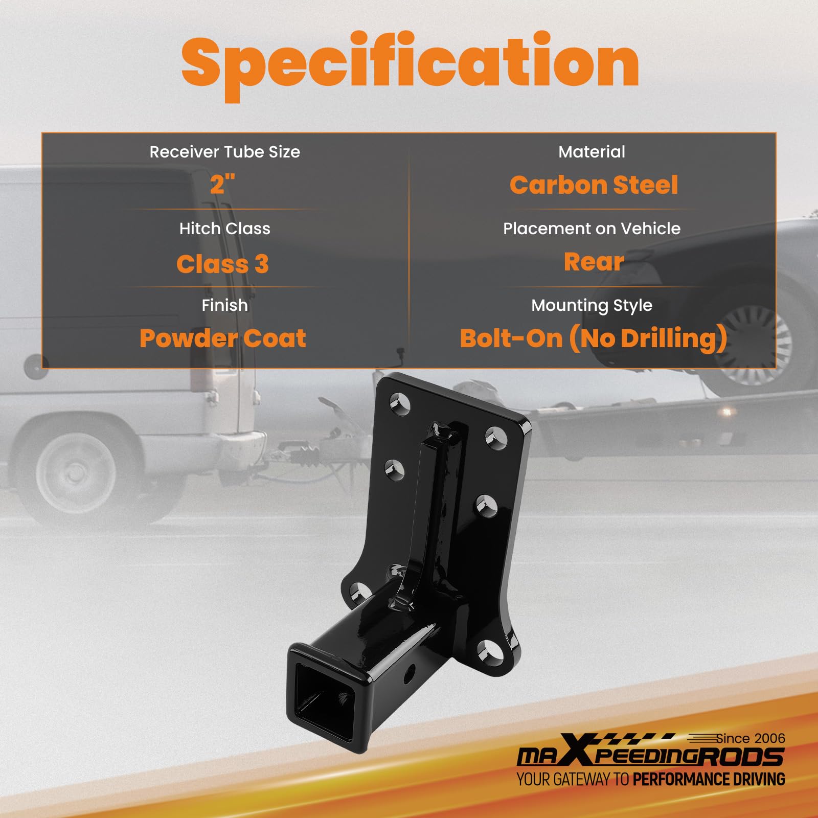 Amazon.com: maXpeedingrods Class 3 Trailer Hitch, 2-inch Receiver