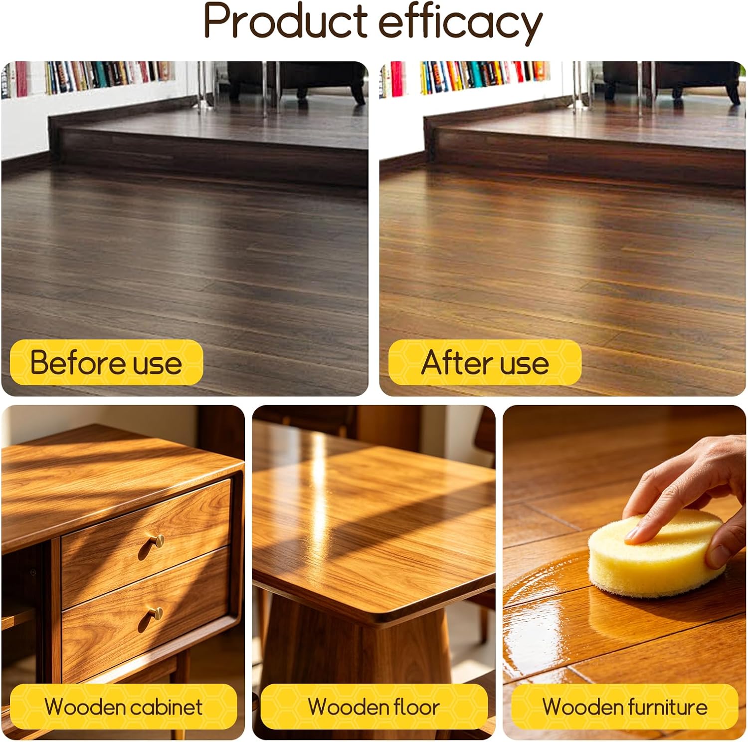 Beeswax Wood Polish Spray, 2026 New Furniture Polish and Cleaner, Natural Wood Polish Spray, suitable for living rooms, kitchens, wooden furniture, and floors.