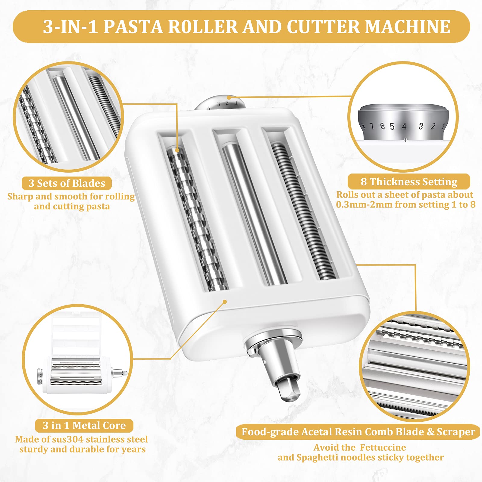 Amazon | 製麺機 キッチンエイドスタンドミキサー用パスタメーカー