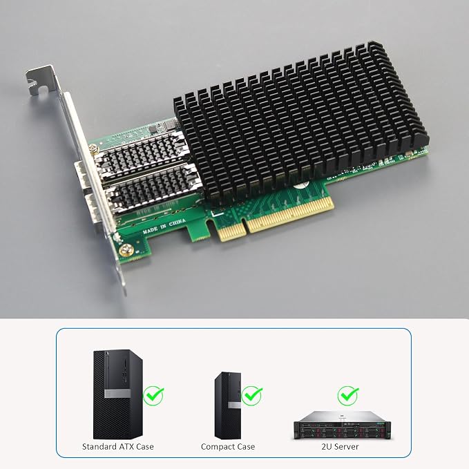 Tarjeta de red 2 puertos 25Gb SFP28 ConnectX-4 Lx RDMA miniatura 5