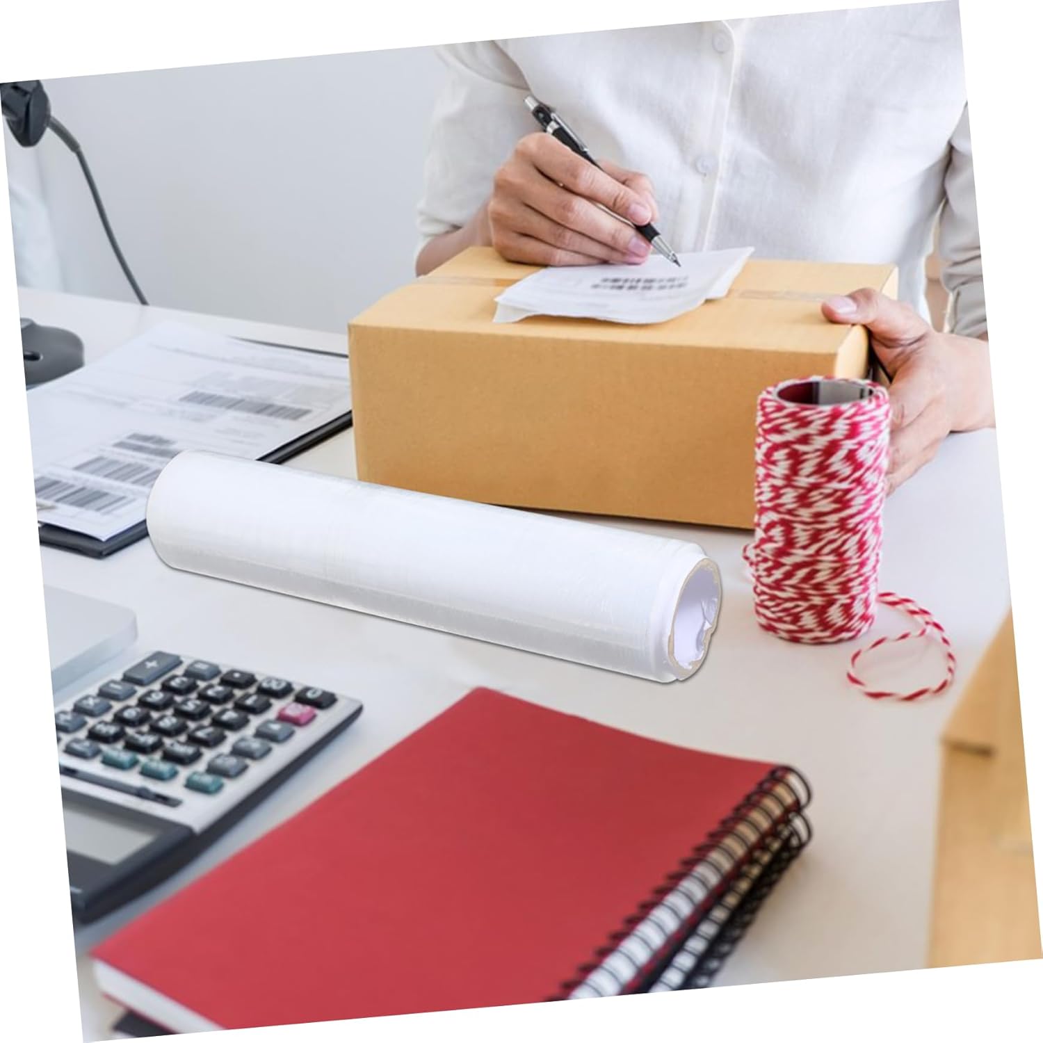 Stretch Film Roll Wide Clear Plastic Wrap for Moving Shipping Self-adhering Packaging Film Transparency for Easy Identification