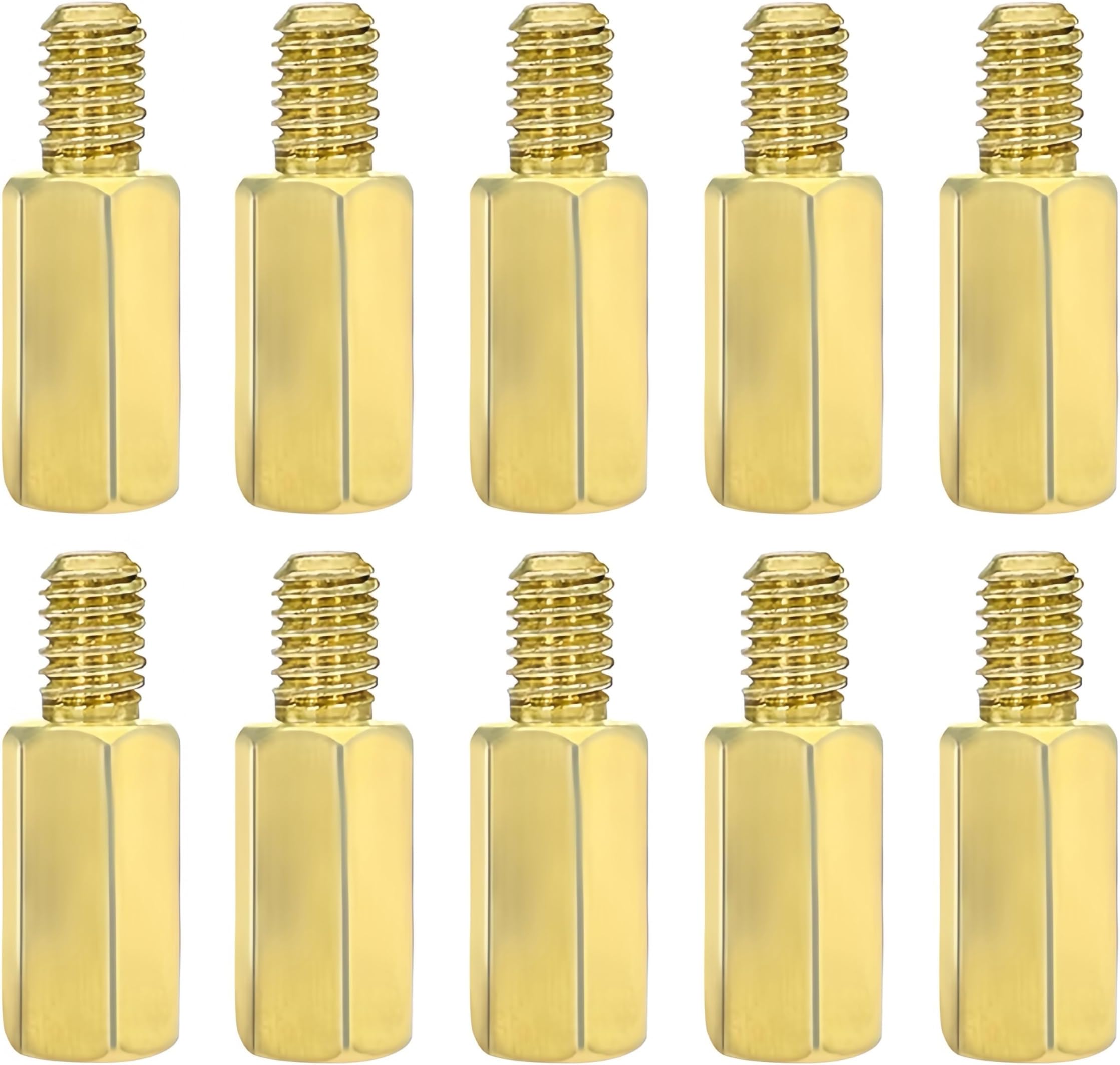 M3 15+6mm Male Female Brass Hex Standoff Spacer Screws PCB Pillars Screw Nuts, 50Pcs