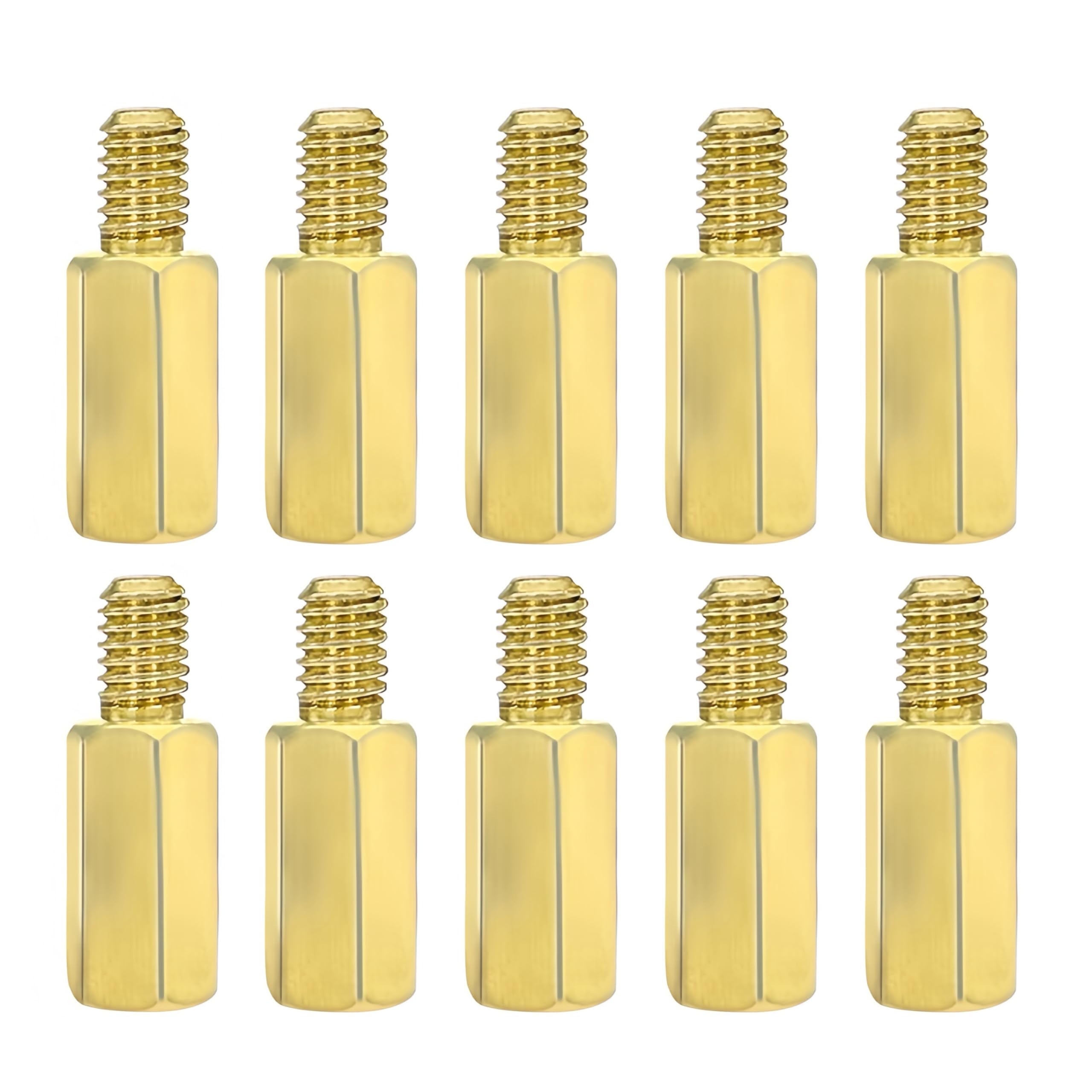 M3 15+6mm Male Female Brass Hex Standoff Spacer Screws PCB Pillars Screw Nuts, 50Pcs