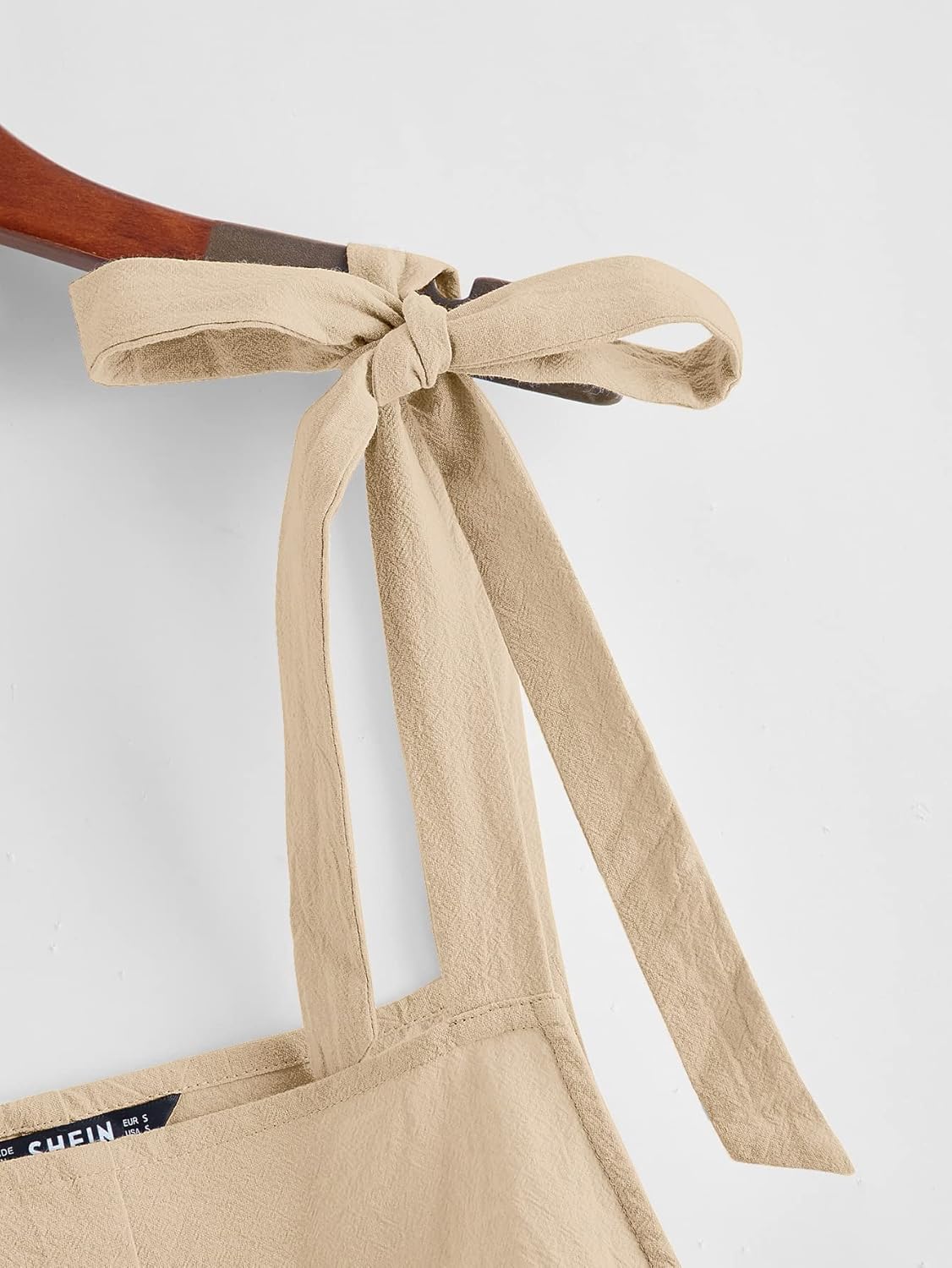 WDIRARA Women's Tie Strap Sleeveless Romper Overall Shorts with Pockets - Image 3