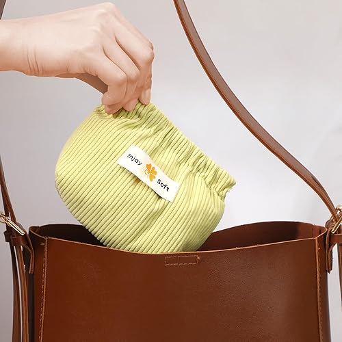 Miniatura 6 de AUGSUN Organizador elástico de pana para el cabello, 6 unidades, bolsa de almacenamiento elástica de pana, bolsa elástica de pana, bolsa de