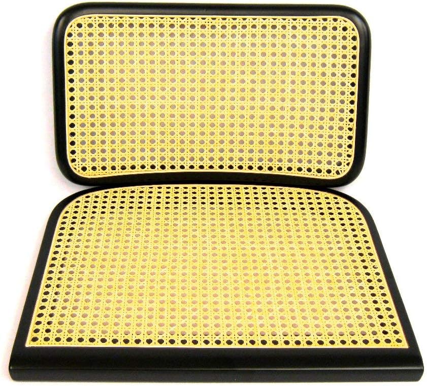 Marcel Breuer Cesca Chair Replacement Cane Seat & Back in Black (Made in Italy; NO Holes)