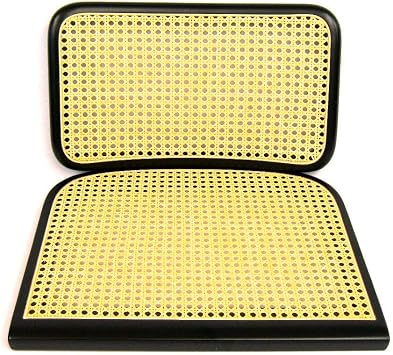 Marcel Breuer Cesca Chair Replacement Cane Seat & Back in Black Made in Italy; NO Holes