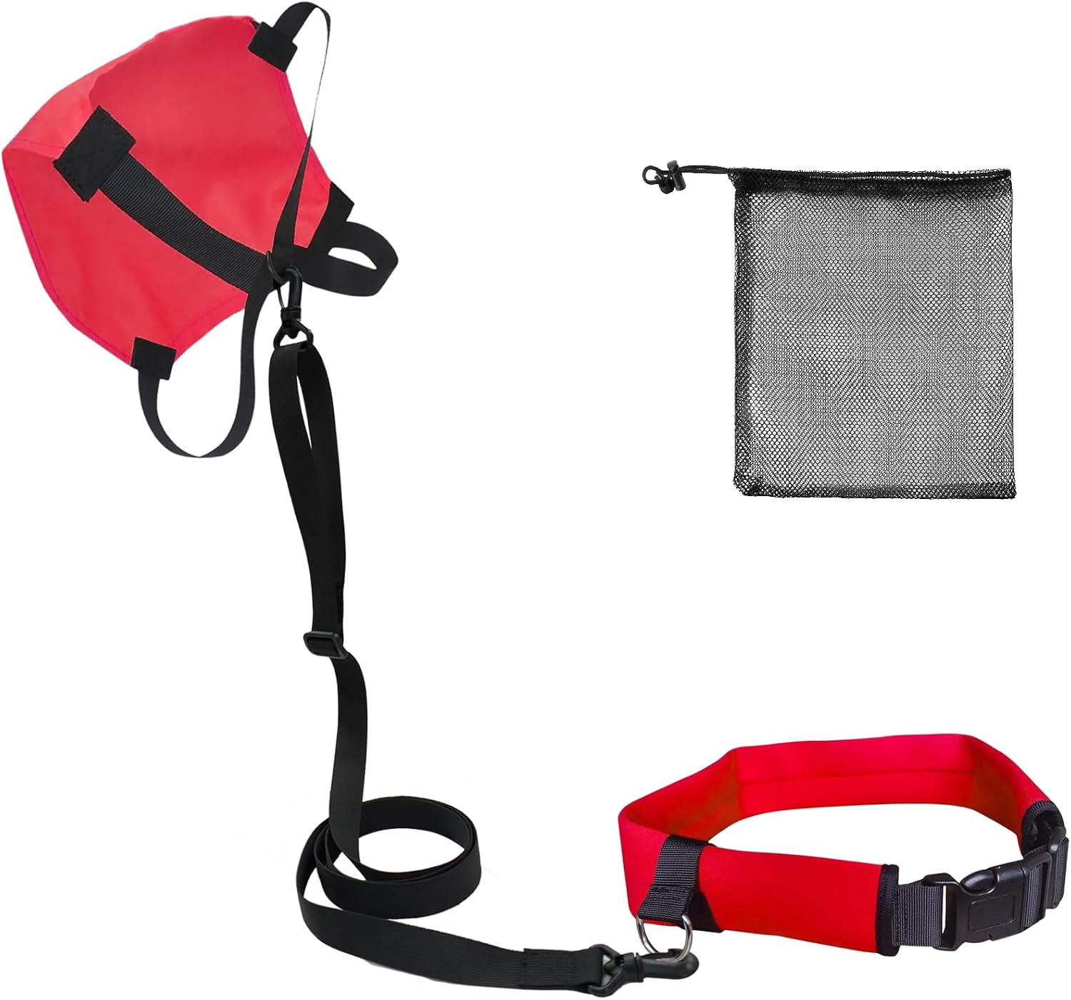 Swim Parachute Resistance Training Set | Adjustable Swim Belt with Drag Parachute for Strength & Endurance,Swimming Resistance Training Equipment