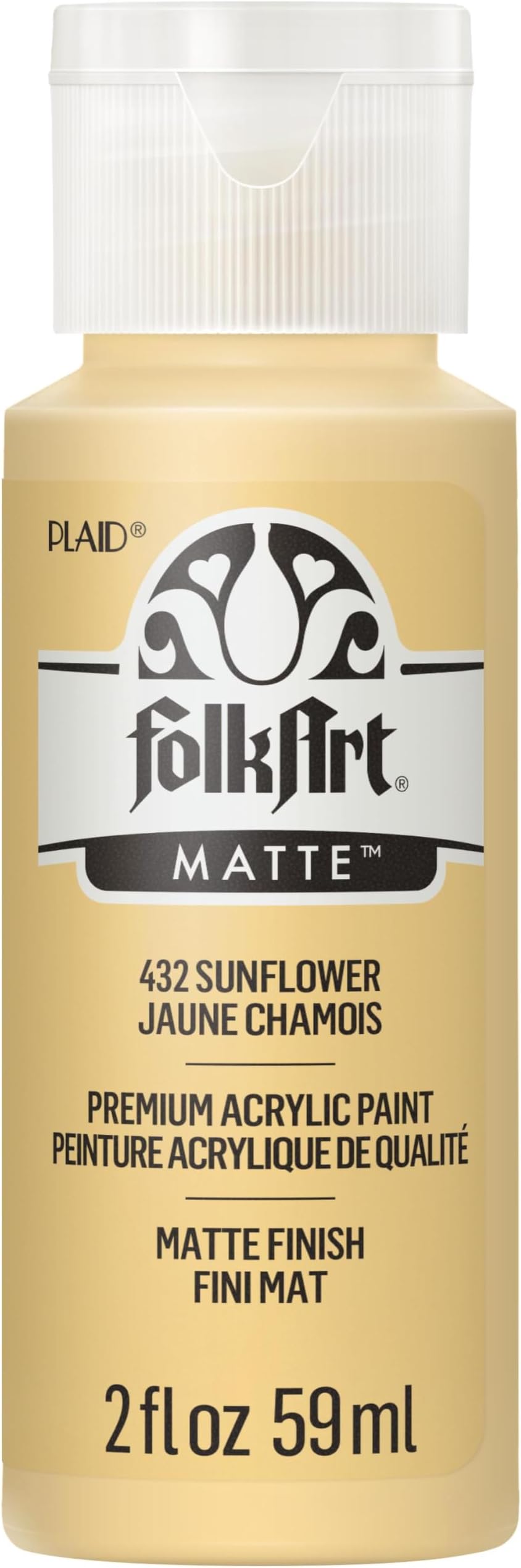 FolkArt Acrylic Paint in Assorted Colors (2 oz), 432, Sunflower