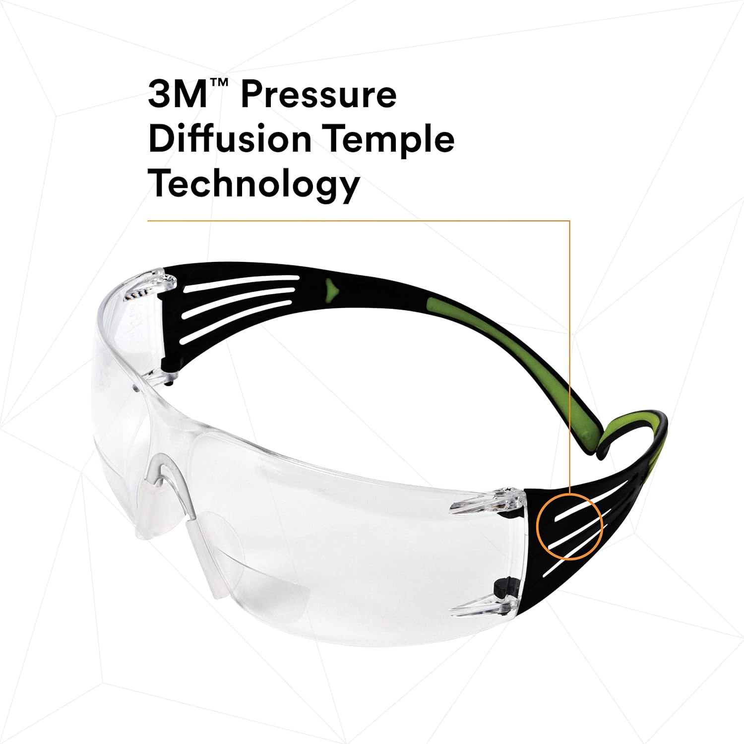 3M SecureFit Protective Eyewear, Polycarbonate Frame, SF420AF 400 Series, Anti-Fog Lens, +2.0 Diopter, One Size, Clear (Pack of 20)