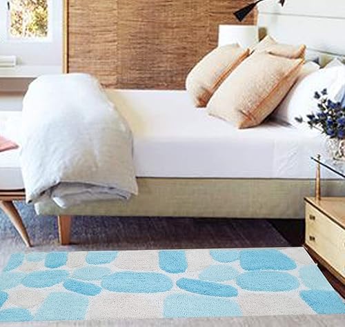 Vista 12 de THE BEER VALLEY Pebble Stone - Alfombra de baño antideslizante de 24 x 60 pulgadas, suave y absorbente, alfombra de baño grande antideslizante