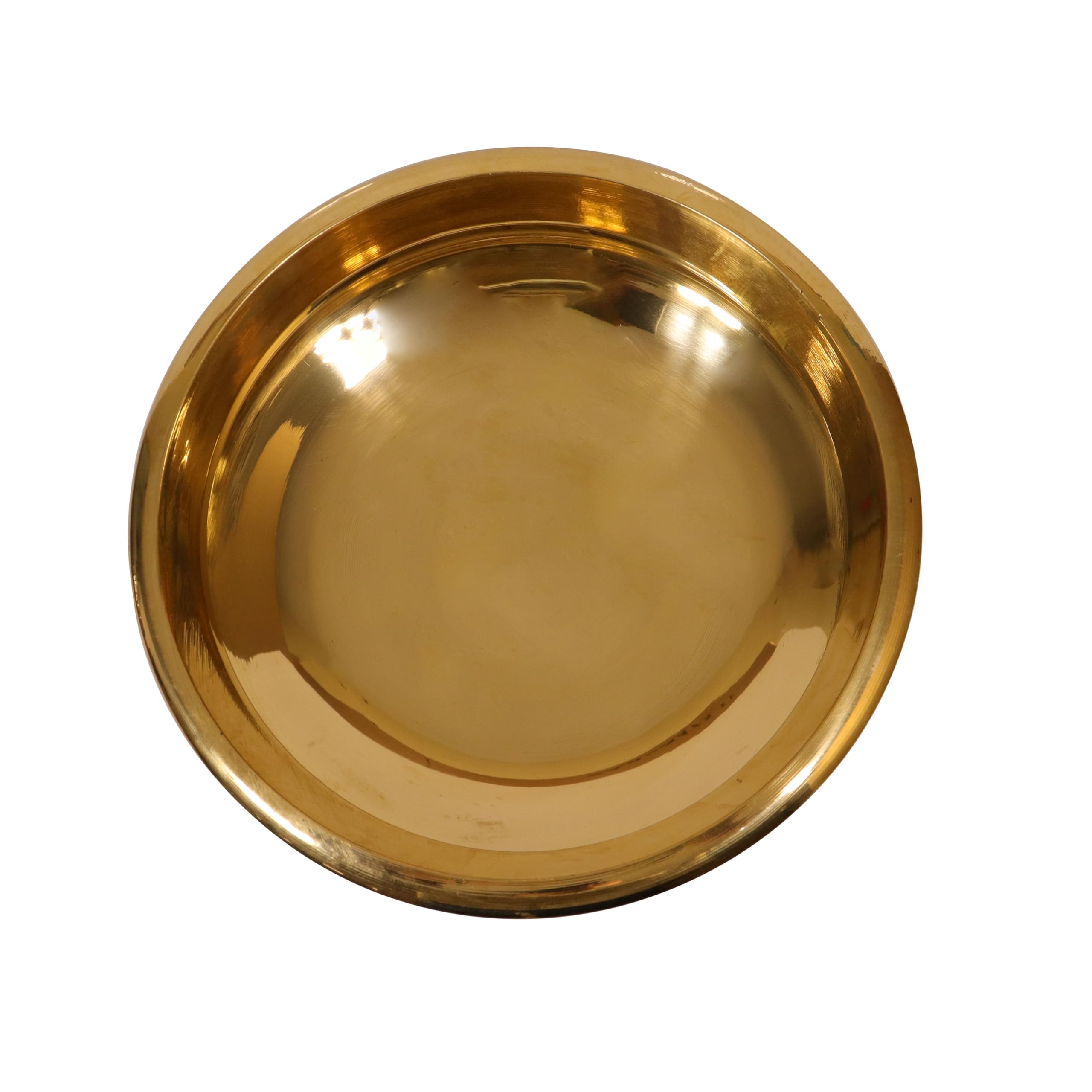 Putrika Brass Utensil Urli|Tope|KitchenWare|Pathiram|Patilas|Tapeli|Peetal|Sarva Satti|Bhagon|Urli(W-2.95kg)|Vessel for Cooking, Pooja, Home&Gifting|Decorative Brass Cookware-Kerala Bowl 3