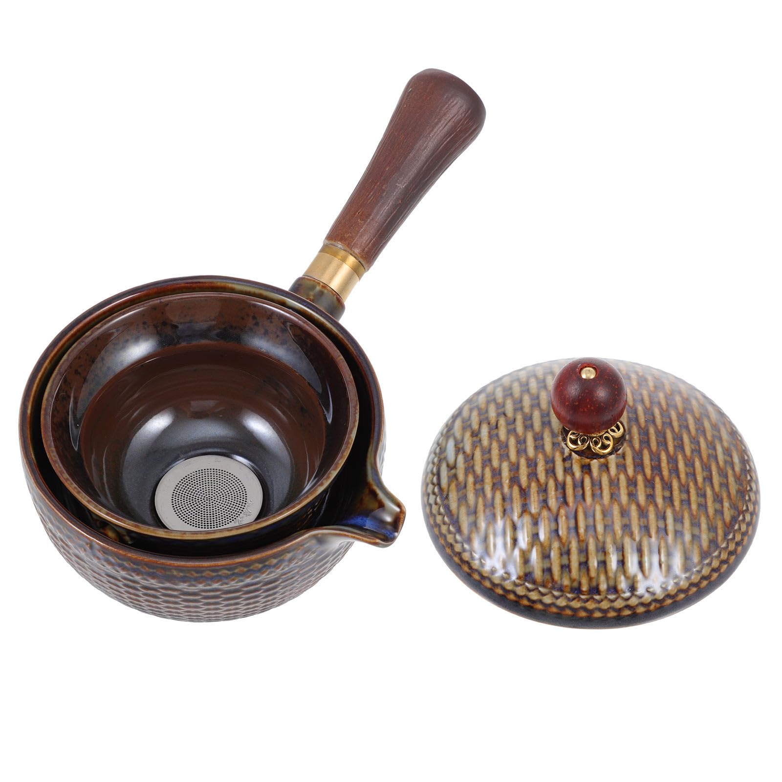 iplusmile Tetera Diseño Tradicional Chino Resistente al Calor de Cerámica Filtro Integrado para Infusiones para Uso Doméstico y Preparación de Té