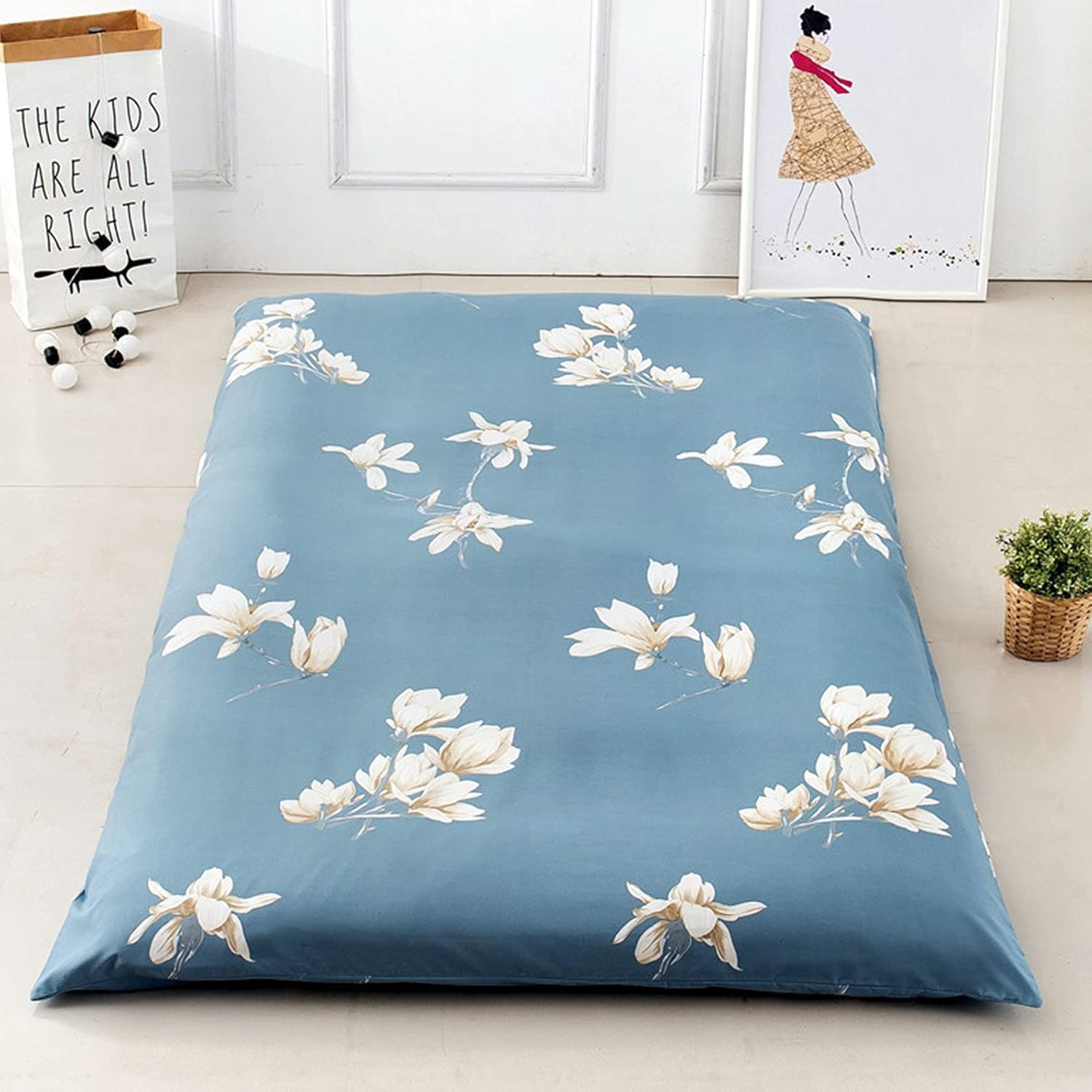 futon Mattress Cover for Traditional Japanese Floor Futon Mattress, Full King Queen Twin Size Floor Mattress Cover with Zipper Super Soft Machine Washable