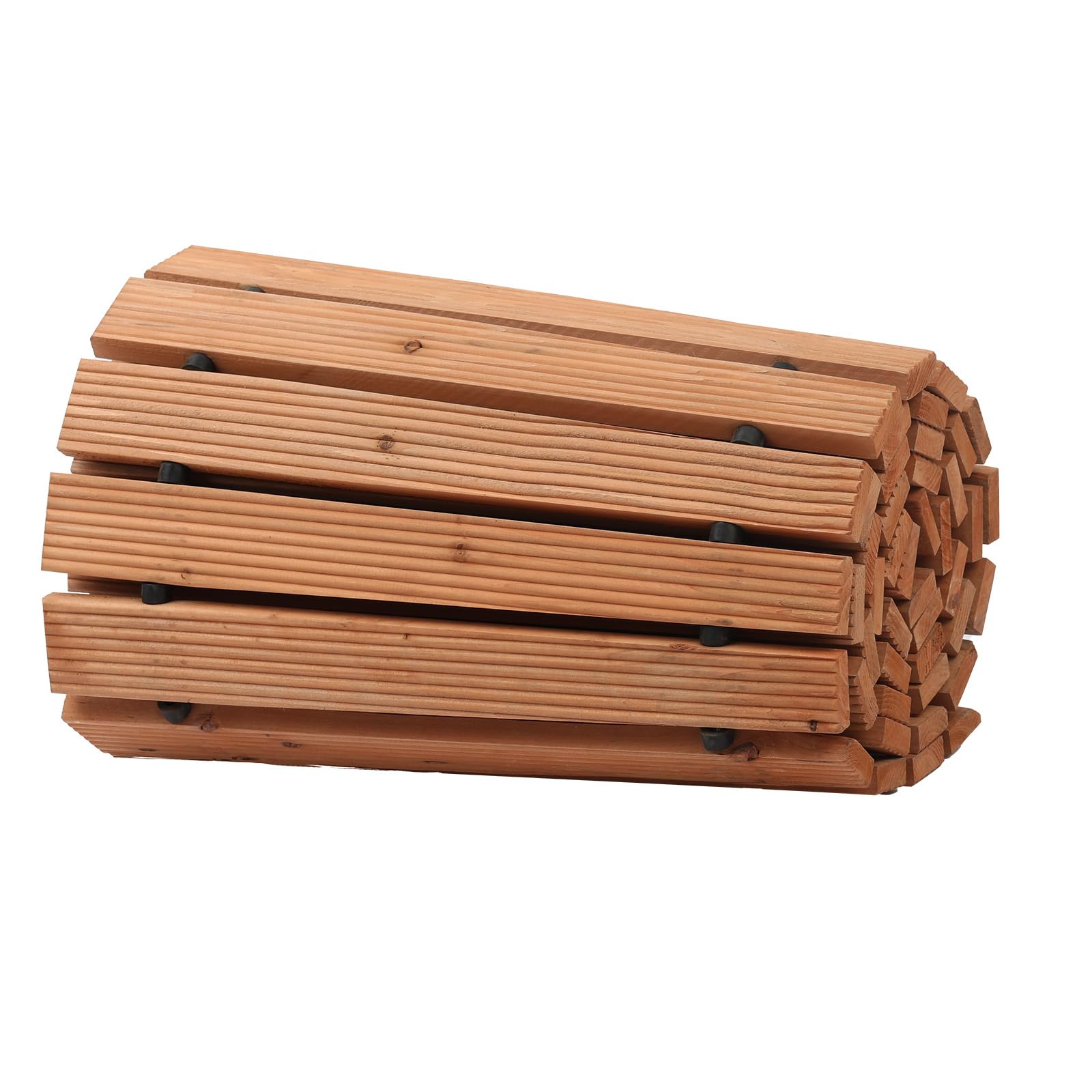 VEVOR Chemin de Jardin en Bois, 253x43 cm, Allée de Jardin Incurvée Déroulante Antidérapante Décorative en Cèdre avec Connexion par Câble Métallique, pour Fêtes, Mariages, Cour, Terrasse, Extérieur