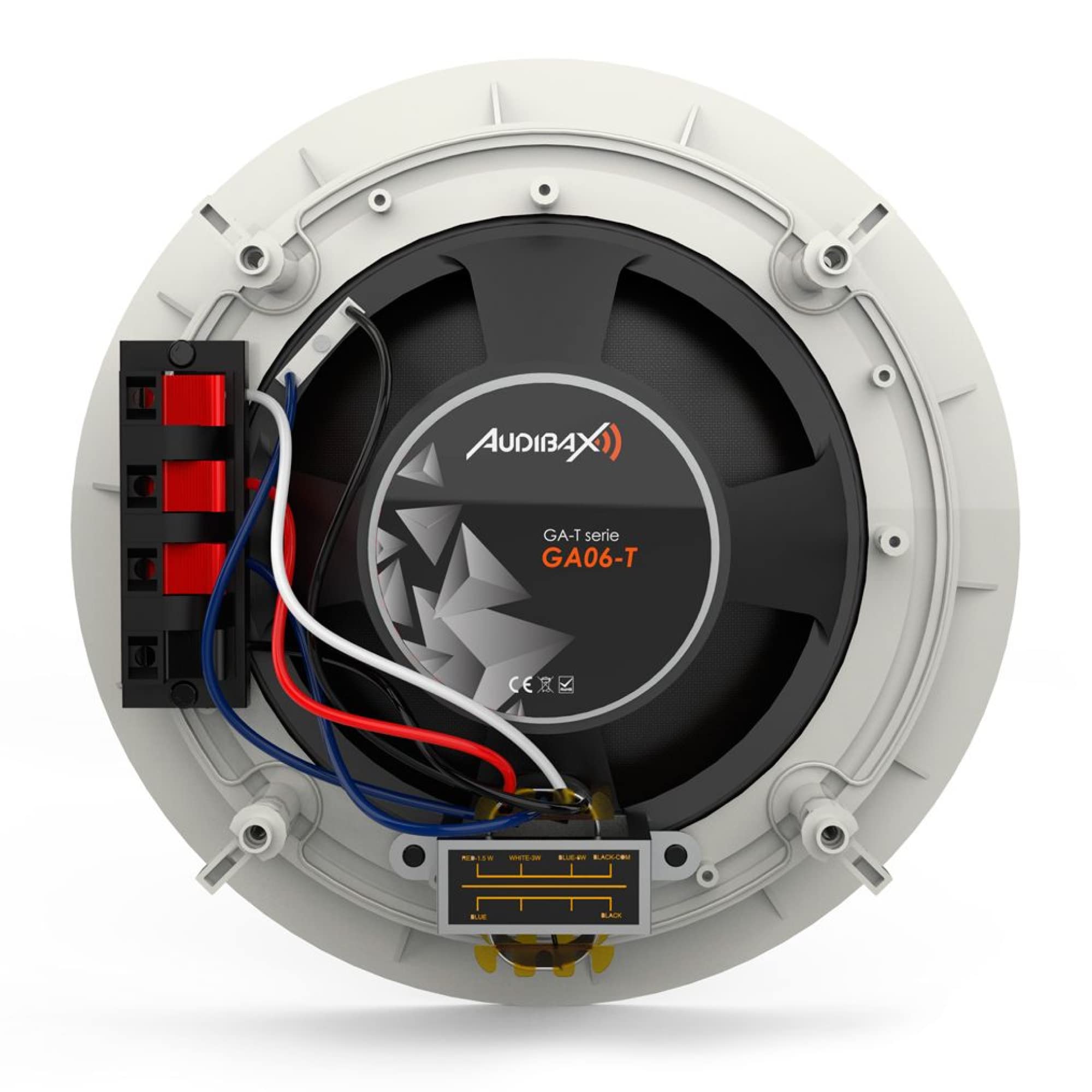 Audibax GA06-T Altoparlante da Incasso a Soffitto 100V 6,5 pollici 2 vie Passivo