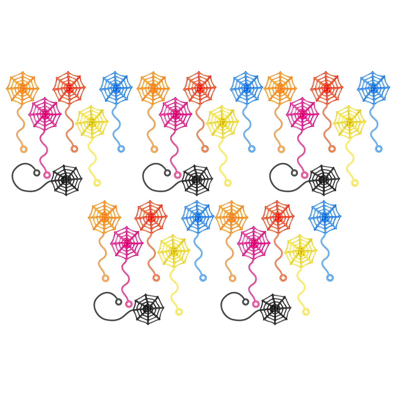 30pcs Halloween Spider Web Decorations Adhesive Backing Kids Classroom Reward Gift Bag Fillers Halloween Party Supplies Spider Web Wall Stickers