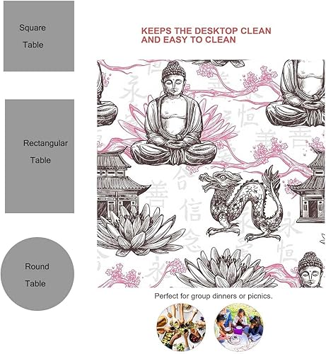 Vista 26 de Wanderlust Decor Mantel Redondo para Mesa De 4 Sillas Decoración Multifall Decoración para Comedor 30 X 30 Pulgadas