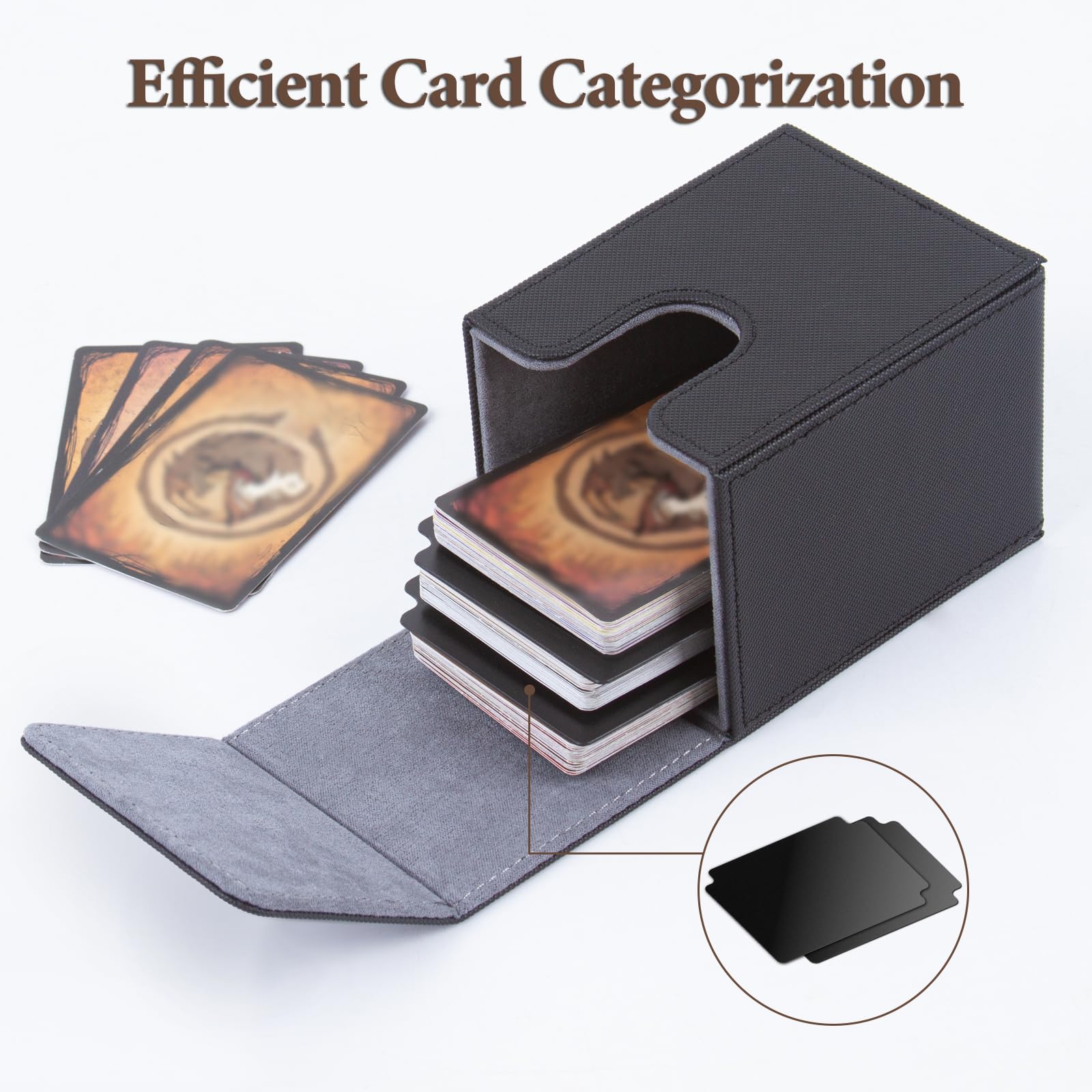 ECOSEAO MTG Deck Box, Capacity 100+ Cards, with 2 Sheet Plates, Magnetic  Flip Deck Box for YuGiOh TCG : Amazon.com.be: Toys