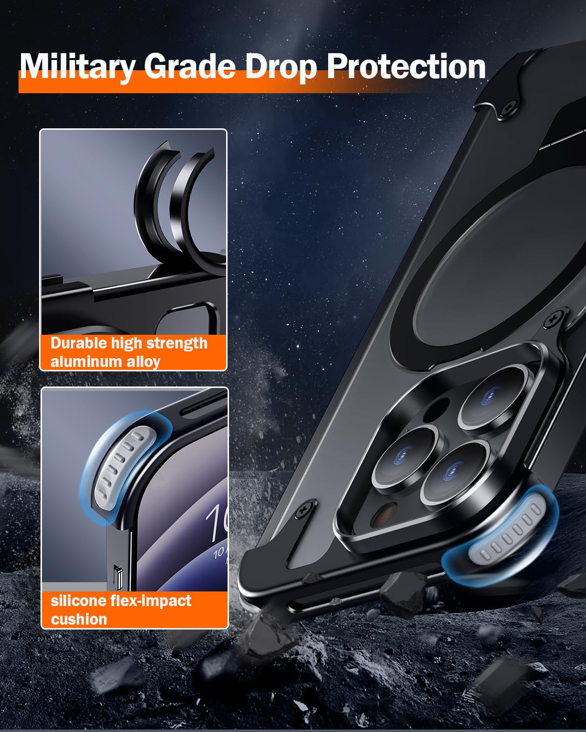 ⭐︎フレームレス iPhone15Pro用ケース Magsafeキックスタンド付 Amazon.co.jp: OGRANEE フレームレス iPhone 15 Pro用ケース Magsafe