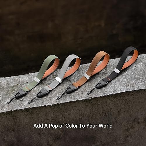 Miniatura 5 de PGYTECH Correa de muñeca para cámara para fotógrafos, correa de mano ajustable de liberación rápida para Sony, Nikon, Canon, GoPro (gris)