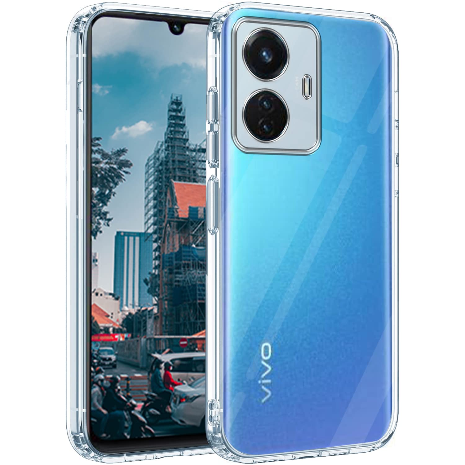 Jkobi Back Cover Case for Vivo T1 44W (Silicone Crystal Clear | Pure Camera Protection | Soft and Flexible for Charger and Headphone sockets | Shockproof Bumpers | Transparent) (B0BT231X5B) Amazon Price History, Amazon Price Tracker