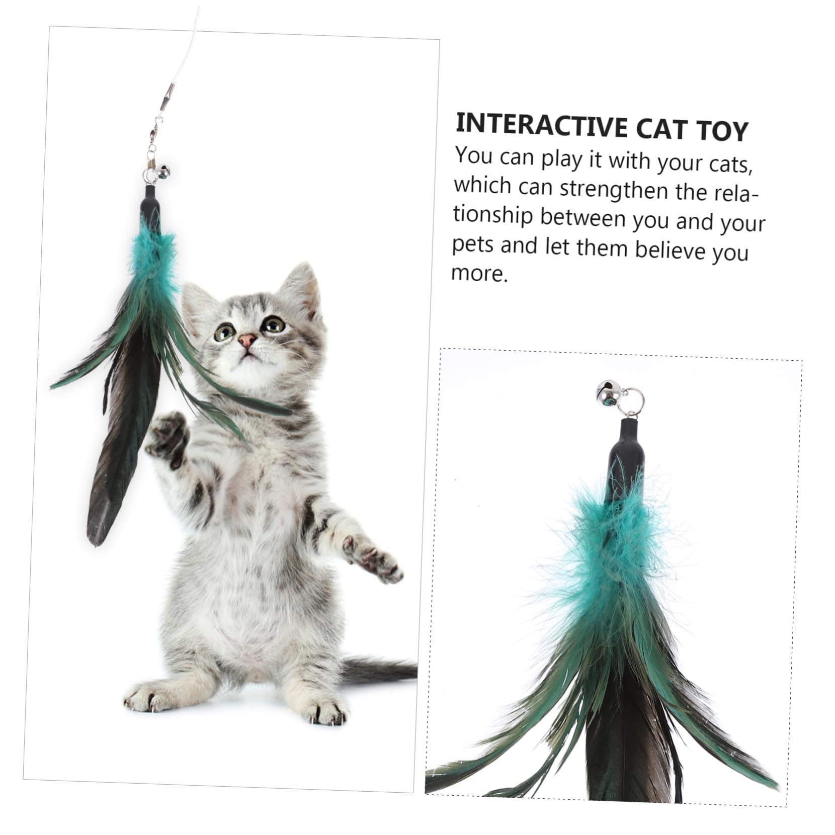 INOOMP 24pièces Kit De Jouets Interactifs pour Chats avec De Plume Et Accessoires Amusants pour Chats Actifs