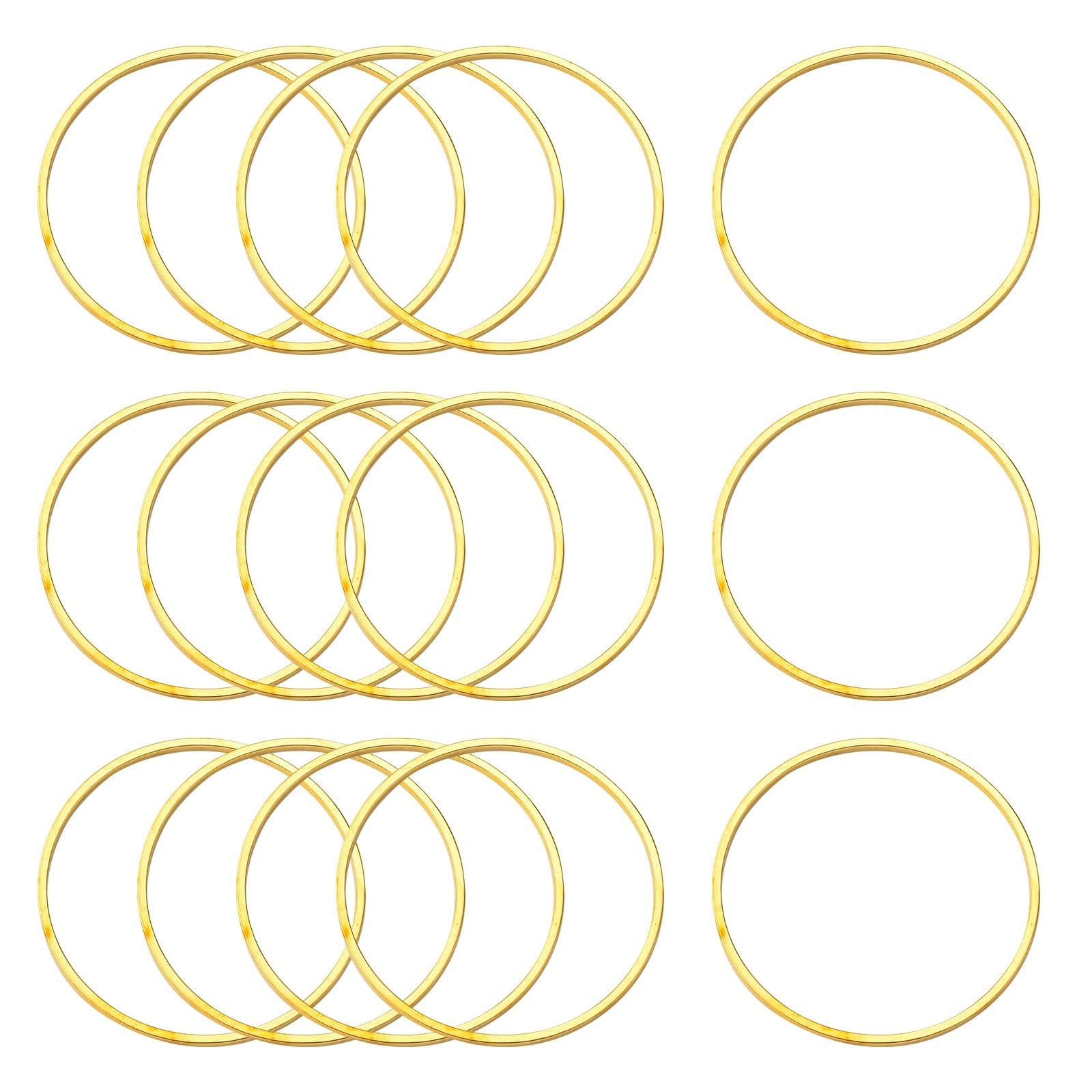 Anneaux de jonction ronds 25 mm en laiton doré pour créer vos propres bijoux